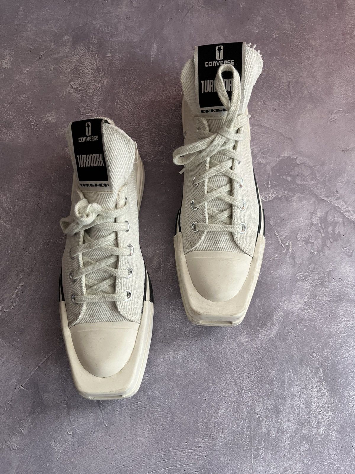 Converse RICK OWENS CONVERSE TURBODRK WHITE LOW TOP SNEAKERS Size US 6.5 / EU 39-40 - 2 Thumbnail
