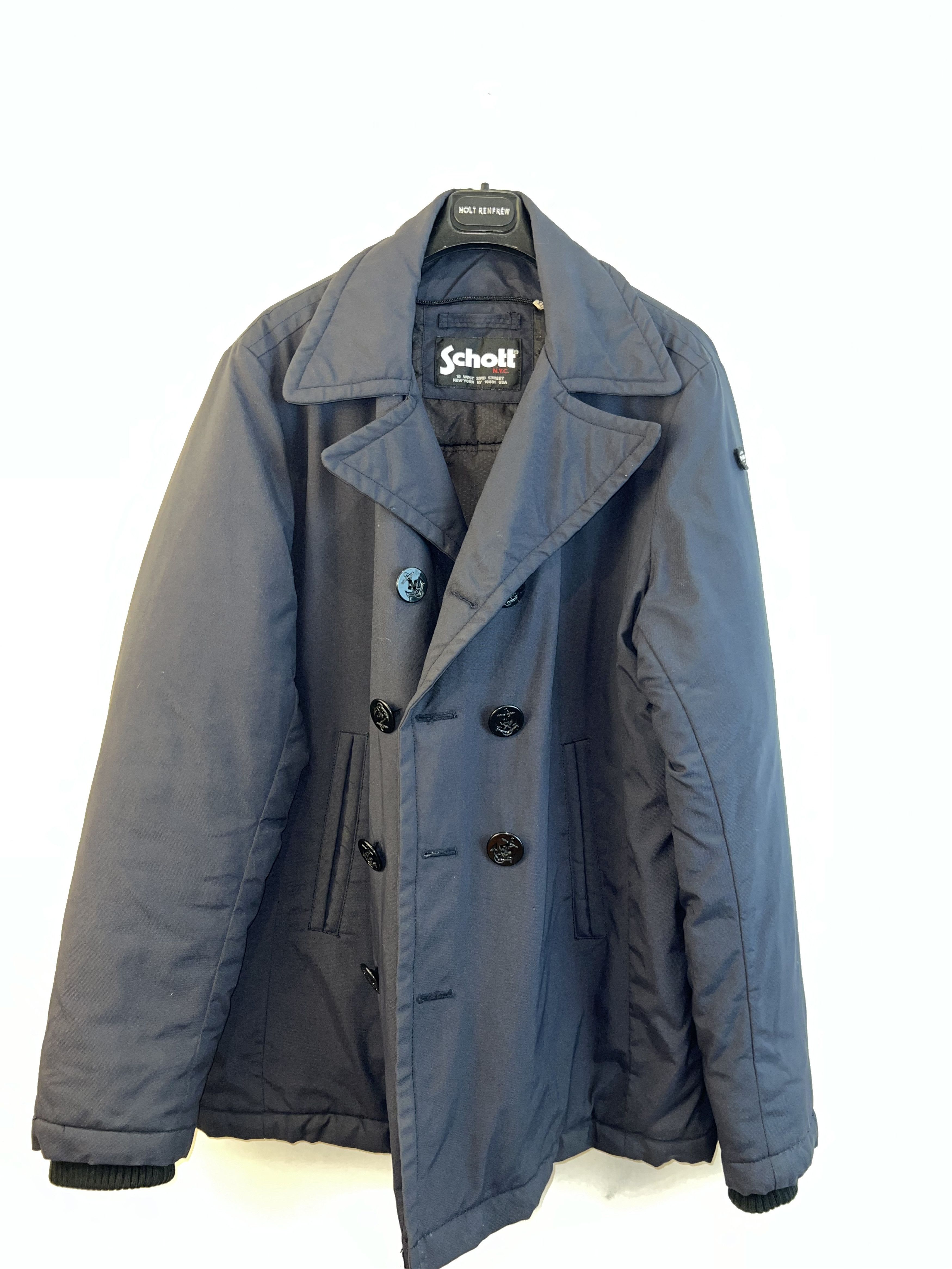 SCHOTT Vintage Peacoat 2in1 Collar Lined Coat - 80% OFF SALE