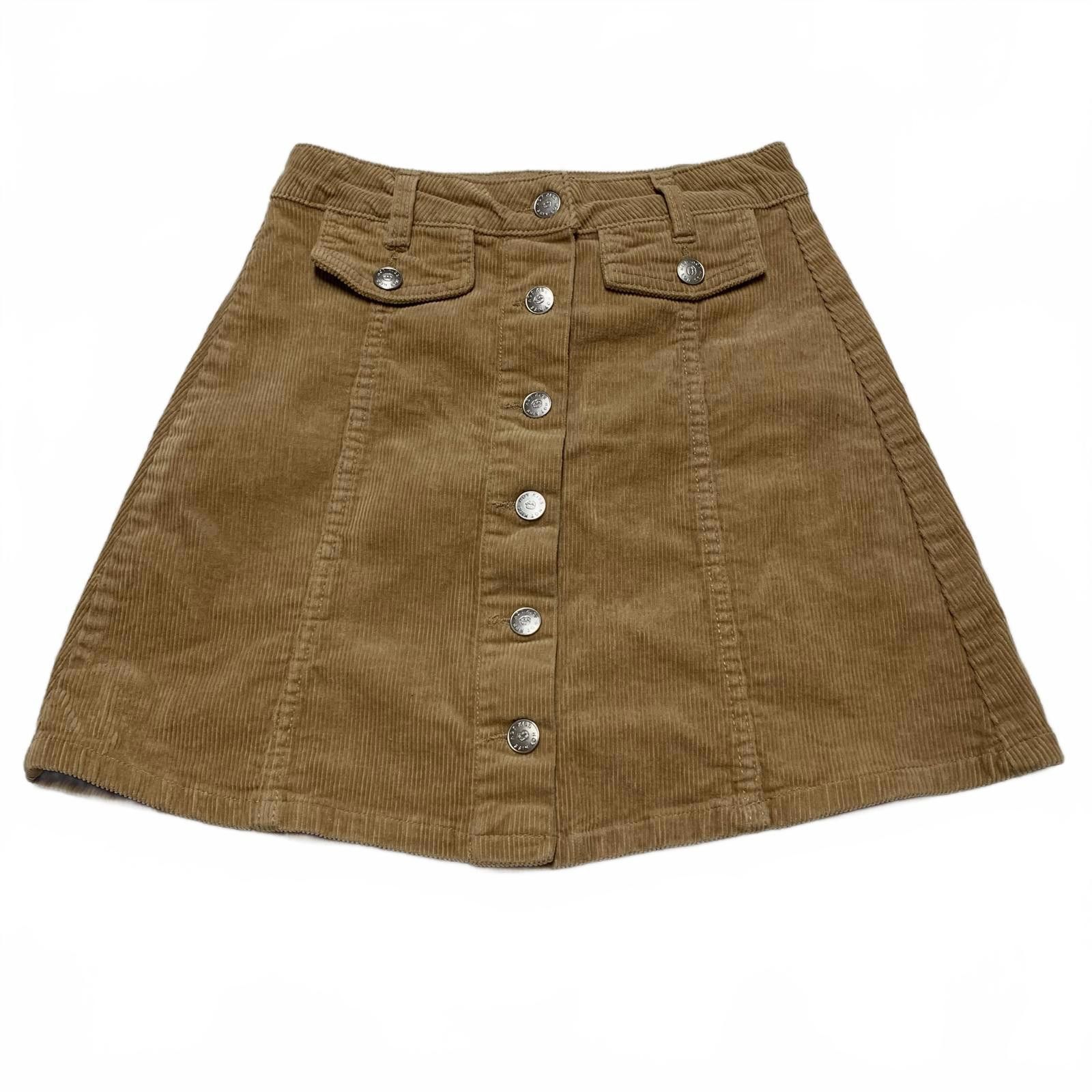 Other Hot Kiss Women's Size 0 Tan Corduroy Mini Skirt Size 25" / US 0 / IT 36 - 1 Thumbnail