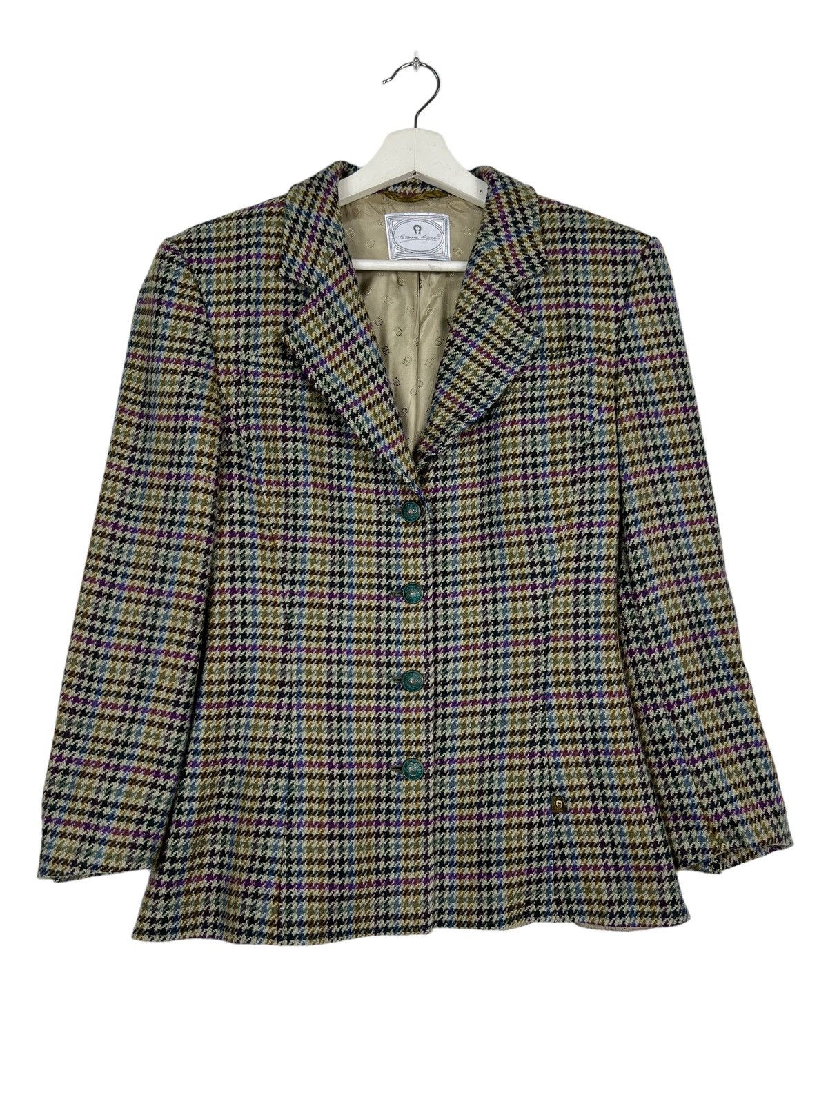 Aigner × Etienne Aigner 🔥 VINTAGE ETIENNE AIGNER TWEED WOOL BLAZER MADE IN GERMANY Size M / US 6-8 / IT 42-44 - 1 Thumbnail