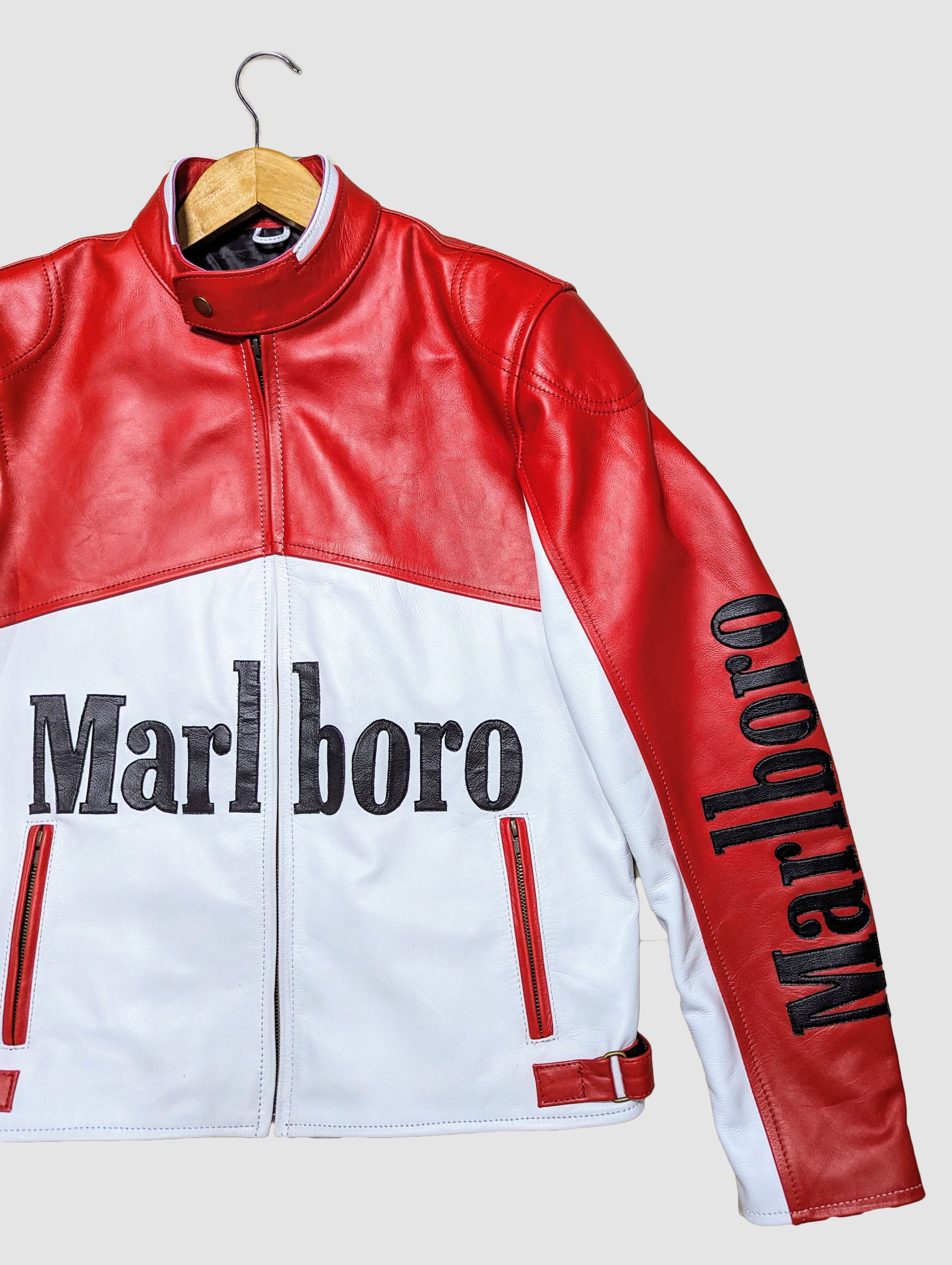 Vintage MARLBORO VINTAGE LEATHER JACKET RARE Y2K Size US L / EU 52-54 / 3 - 4 Thumbnail