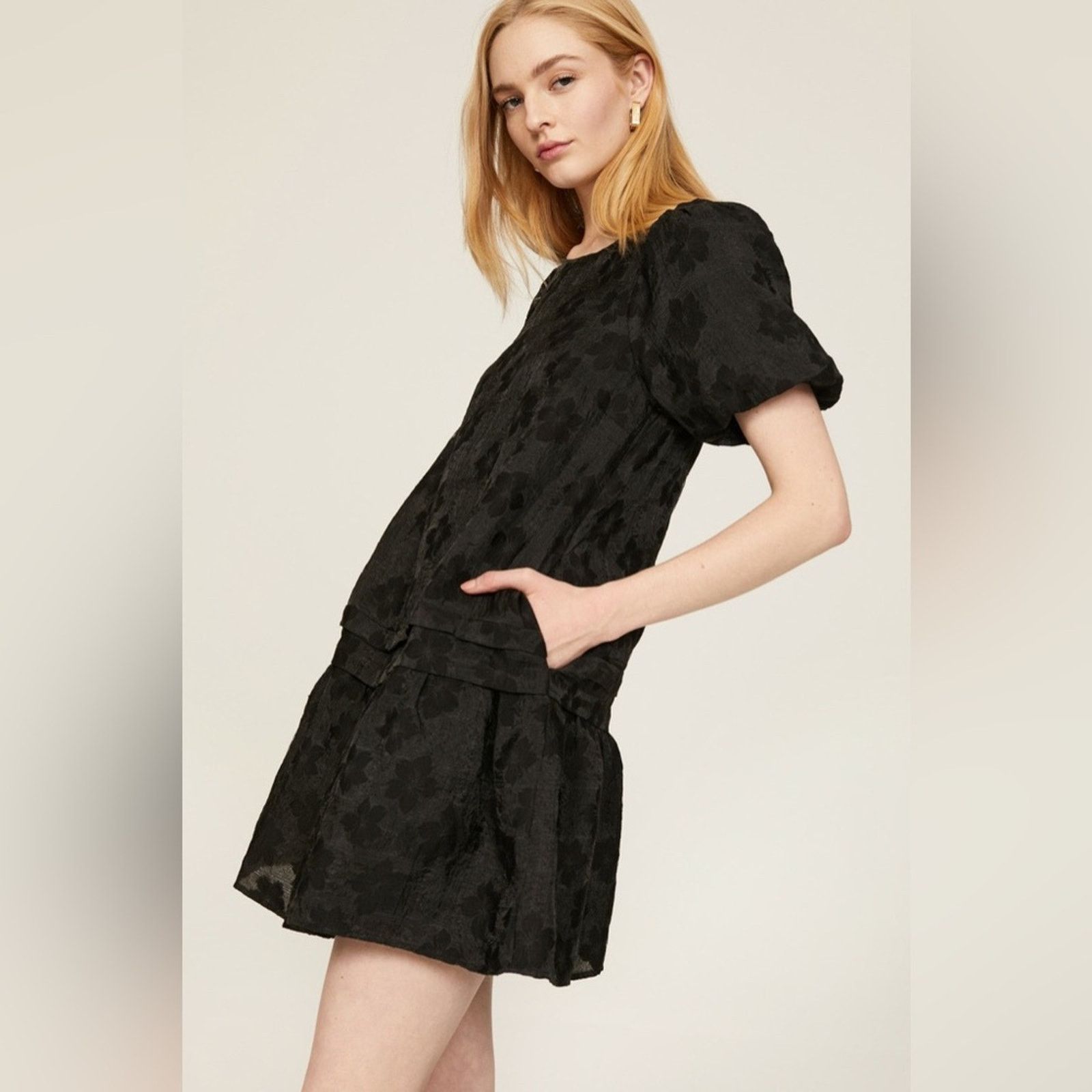 Madewell Madewell Size XL Aida Floral Mini Dress - Black Size XL / US 12-14 / IT 48-50 - 6 Thumbnail