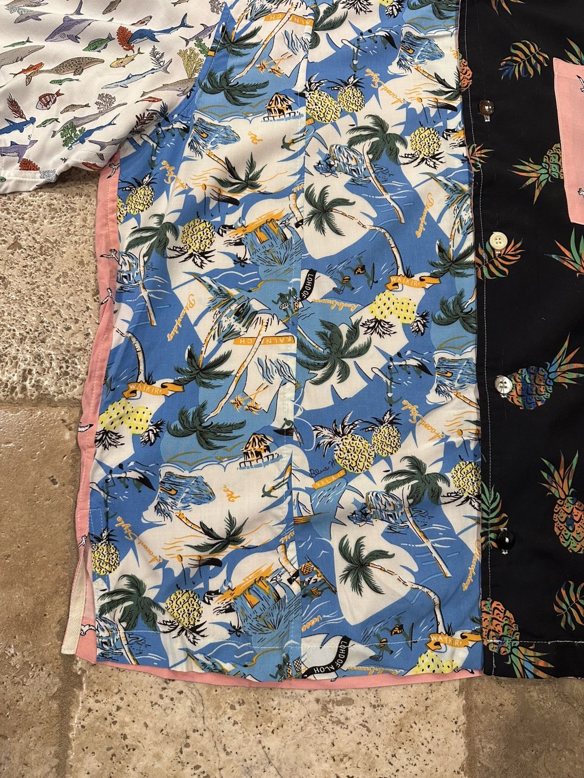 Gallery Dept. Gallery Dept Patchwork Hawaiian Button Up Parker Shirt Size US XXL / EU 58 / 5 - 5 Thumbnail