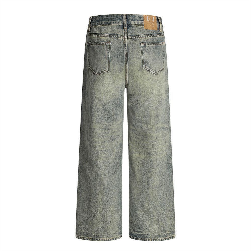 Japanese Brand × Jean American punk distressed washed wide-leg jeans Size US 34 / EU 50 - 3 Thumbnail