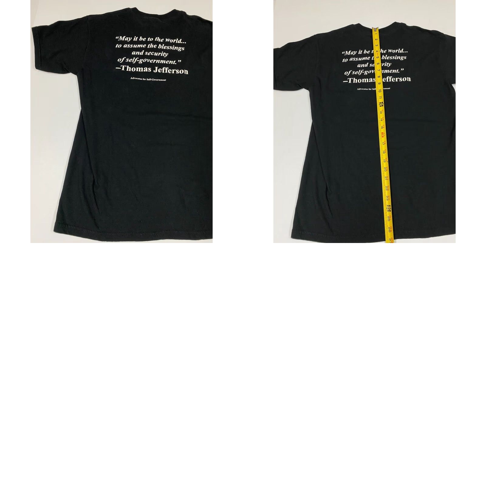 Gildan Thomas Jefferson Mens Shirt Medium black politics T-Shirt Crew Neck Cotton Spandex Logo Gildan Regular Classic Vintage No Size US M / EU 48-50 / 2 - 8 Thumbnail