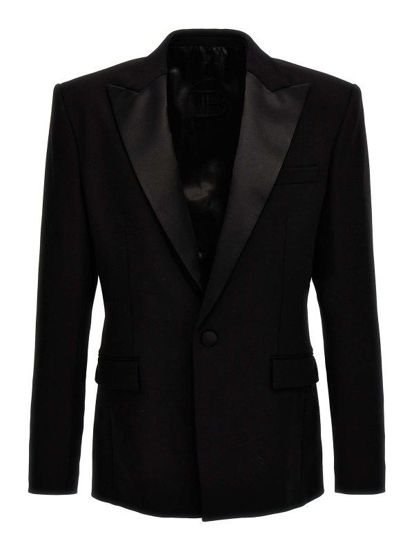 Balmain o1y0426 Blazer in Black Size US L / EU 52-54 / 3 - 1 Thumbnail