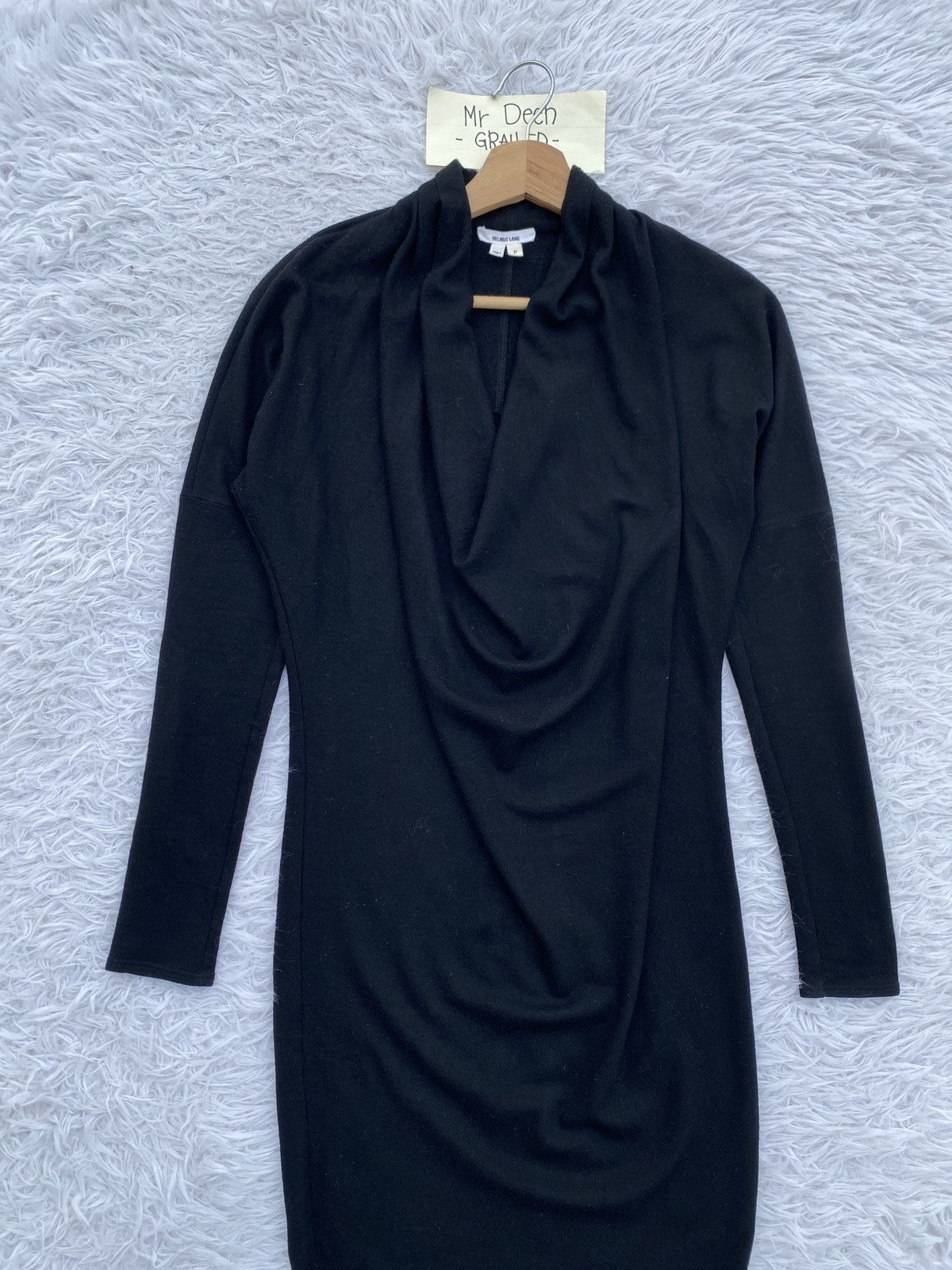 Helmut Lang Rare Helmut Lang Cowl Neck Black Dress Size S / US 4 / IT 40 - 4 Thumbnail