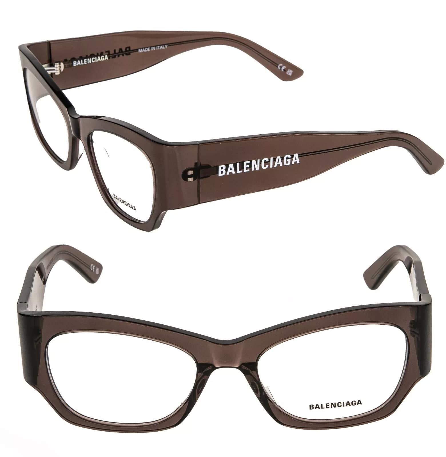 Balenciaga BALENCIAGA 0333 Brown Bold Logo Eyeglasses 52mm GG0333O 005 Size ONE SIZE - 1 Thumbnail