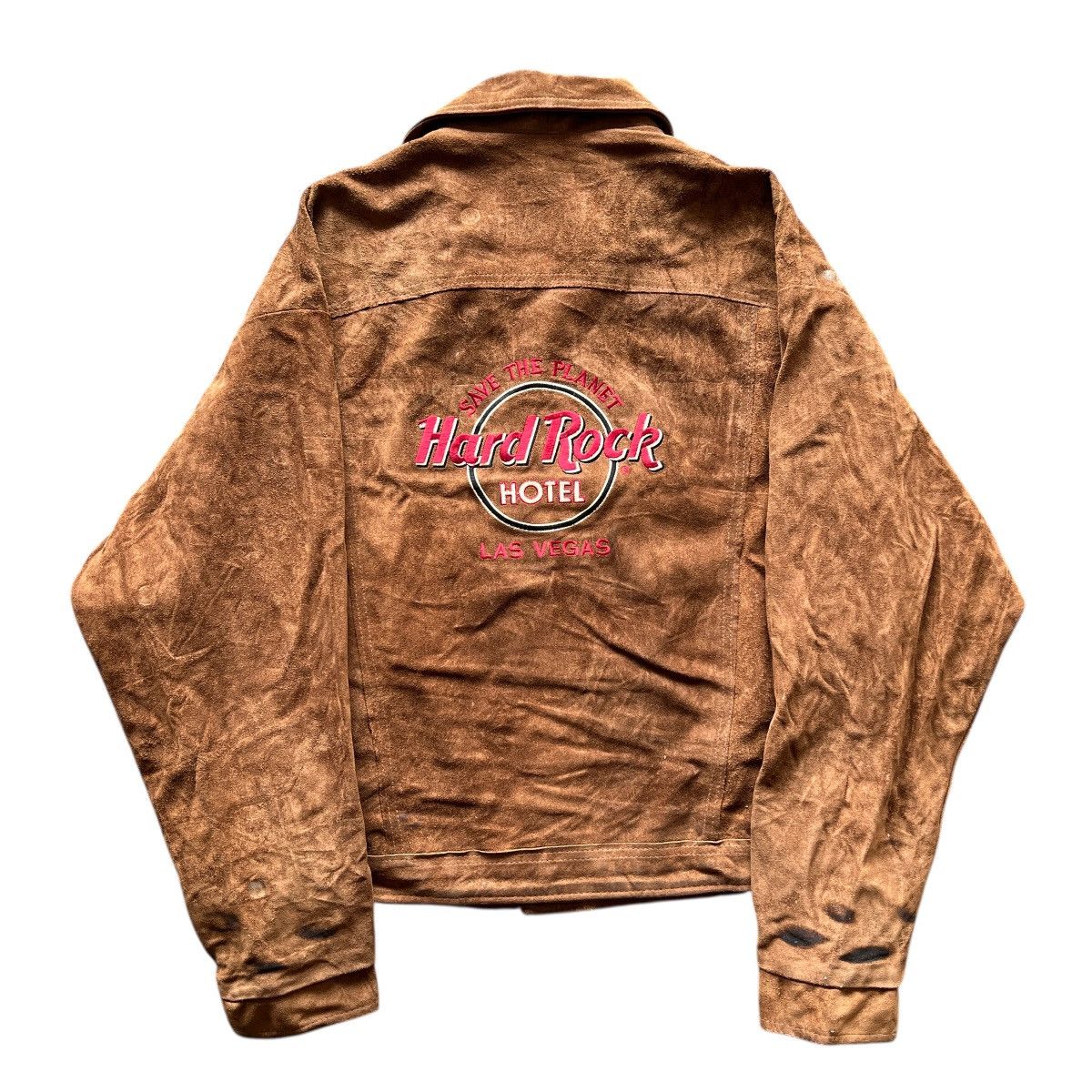 Hard Rock Cafe Vintage Hard Rock Hotel Las Vegas Suede Leather Jacket Size US L / EU 52-54 / 3 - 3 Thumbnail