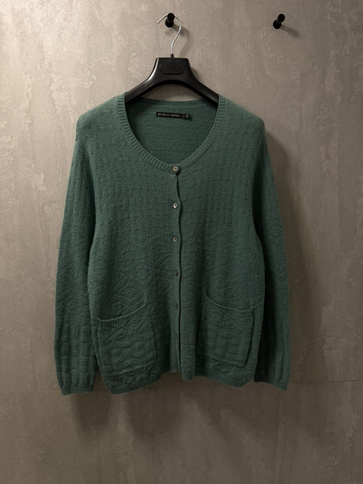 Gudrun Sjoden Gudrun Sjoden Green Wool Cardigan Sweater Size L Size L / US 10 / IT 46 - 1 Thumbnail
