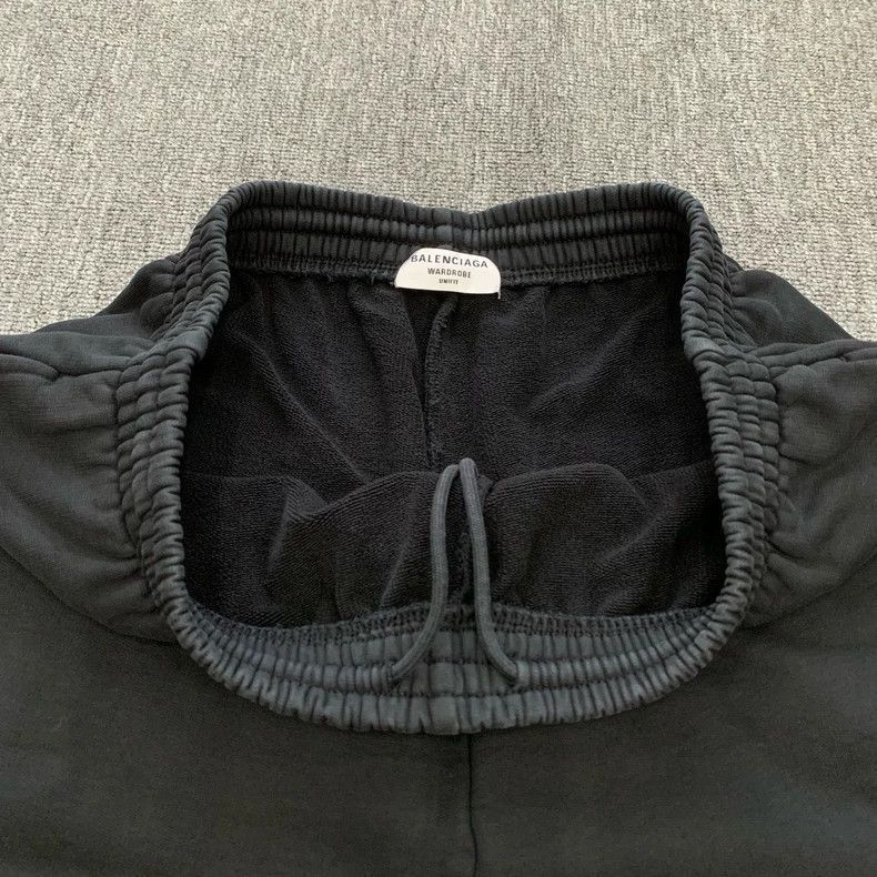 Balenciaga Balenciaga Black Embroidered Logo Shorts Size US 30 / EU 46 - 8 Thumbnail