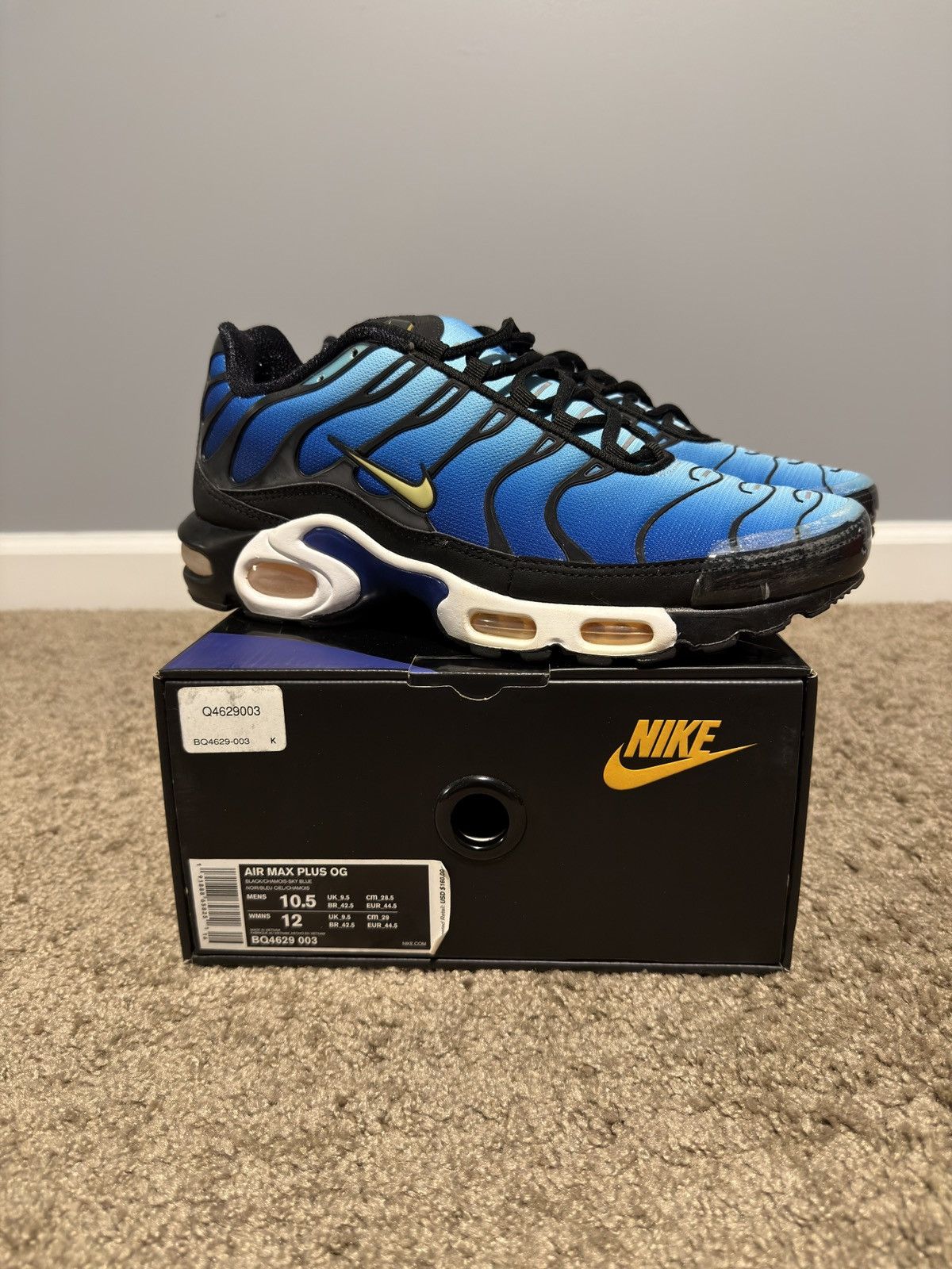 Nike 2018 Nike Air Max Plus TN OG “Hyper Blue" Size US 10.5 / EU 43-44 - 1 Thumbnail