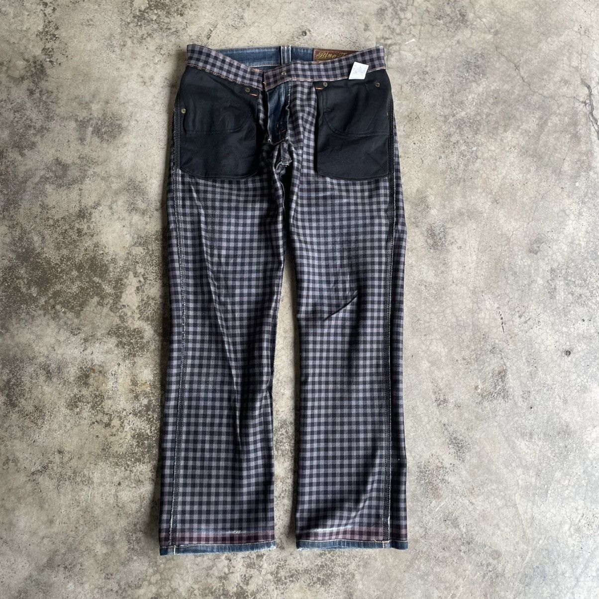 Edwin 🔥Vintage Edwin E503 Blue Trip Ripped Distress Denim Jeans Size US 33 - 7 Thumbnail