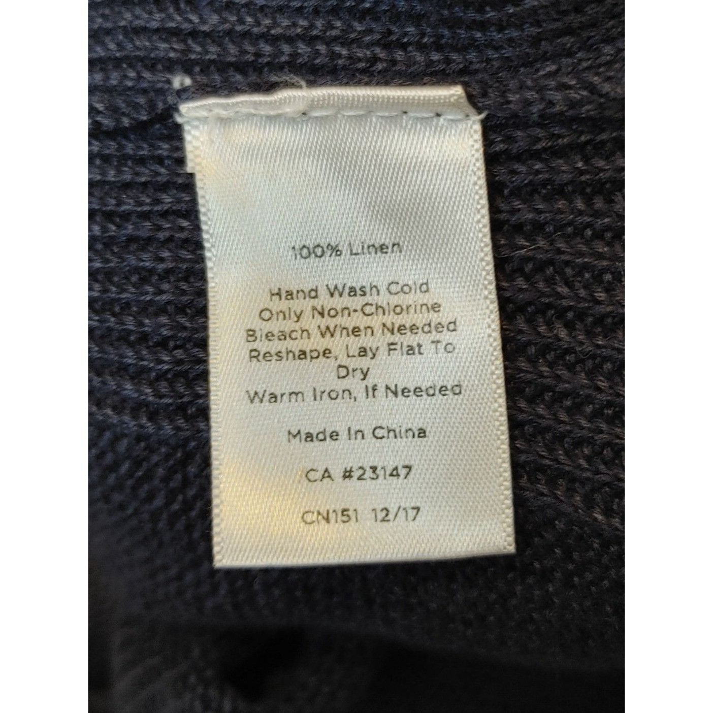 Talbots TALBOTS Womens 1X Blue Linen Knit Open Front Long Sleeve Lon Size XL / US 12-14 / IT 48-50 - 4 Thumbnail