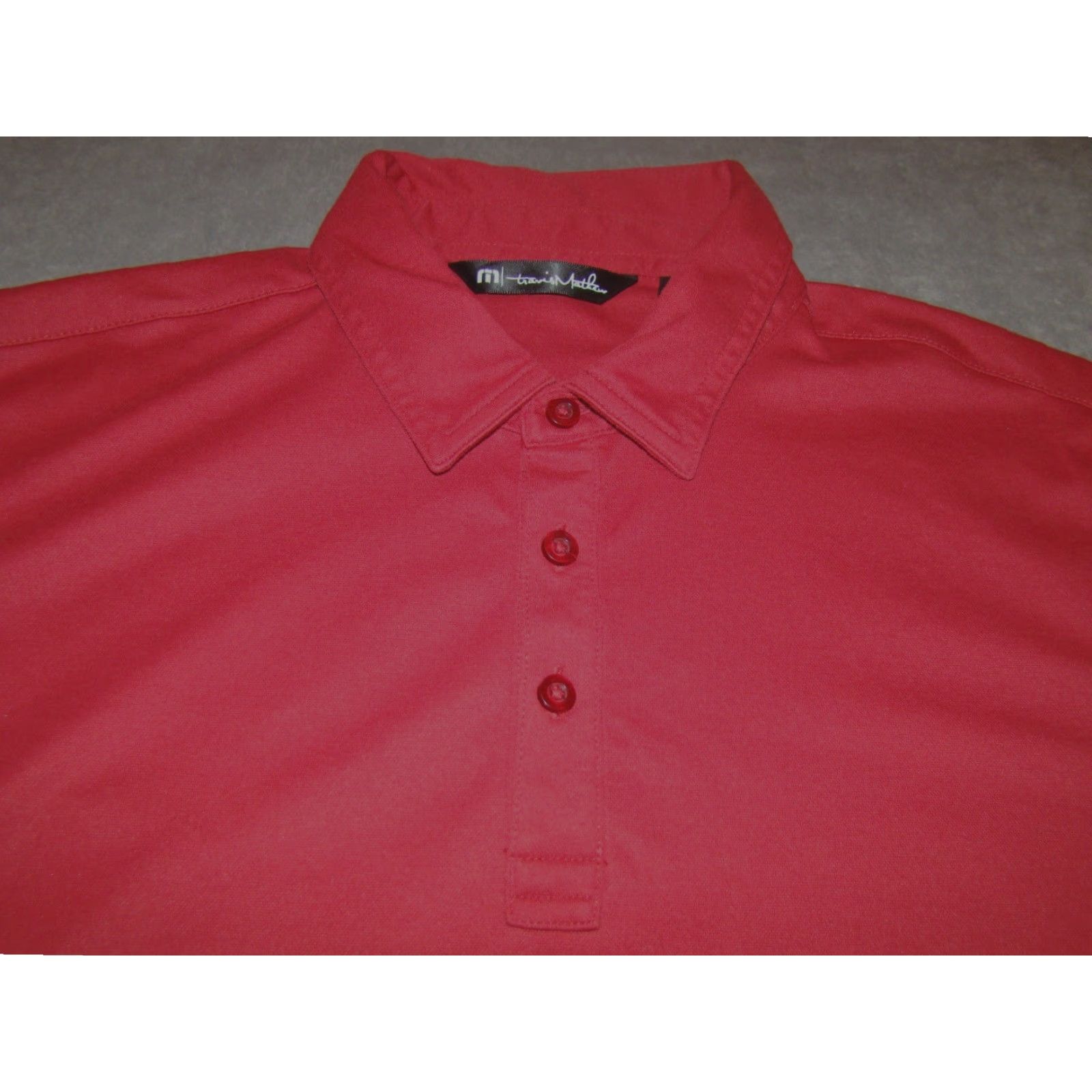 TravisMathew Travis Mathew Men Polo Shirt L Red Golf Shirt (Polos) Size US L / EU 52-54 / 3 - 3 Thumbnail