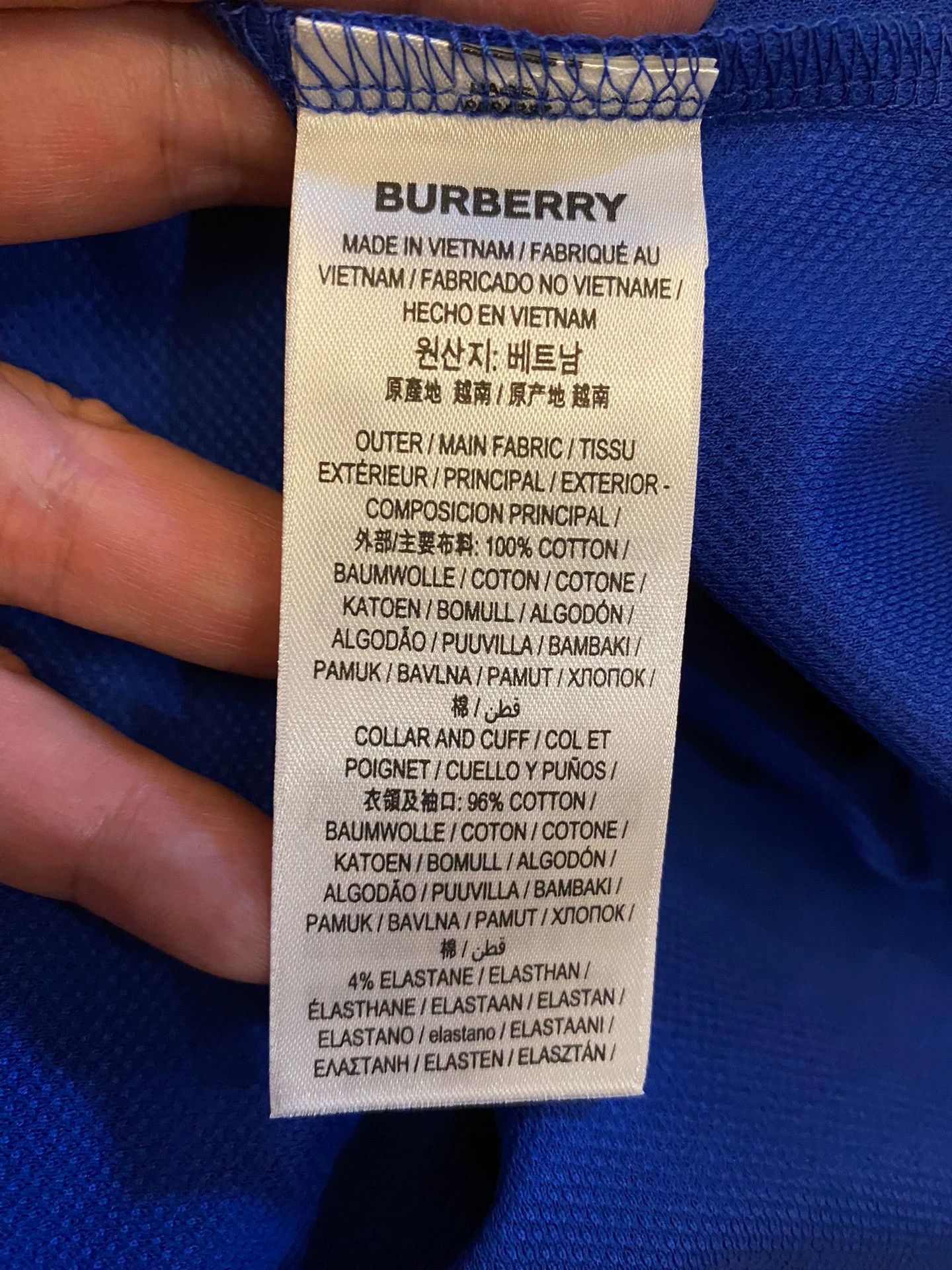 Burberry Burberry Raised Logo SS Polo Tee 8084367 NWT M/L Size US L / EU 52-54 / 3 - 9 Thumbnail