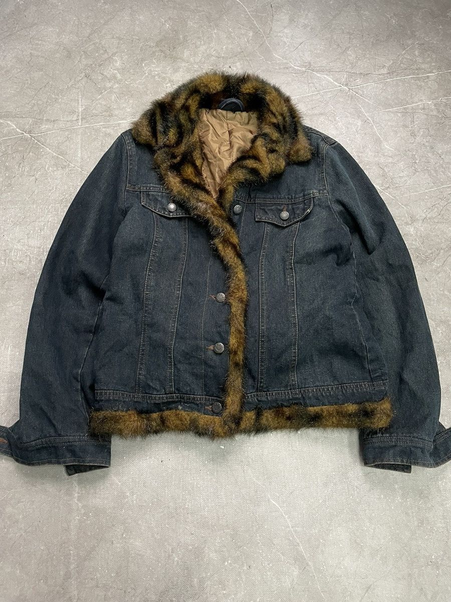 Le Grande Bleu (L.G.B.) Legrandebleu style denim fur faux trucker jacket y2k Size US M / EU 48-50 / 2 - 1 Thumbnail