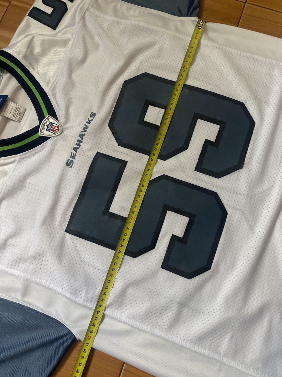 Reebok Reebok Seattle Seahawks Singed #59 Aaron Currey Jersey Mens Size US L / EU 52-54 / 3 - 18 Thumbnail