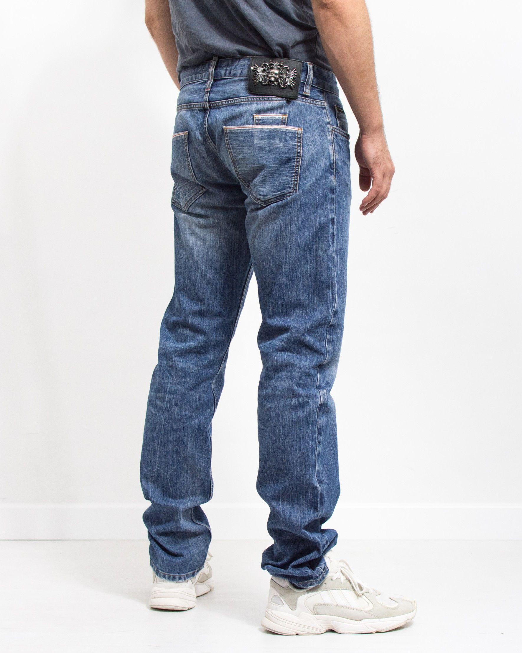Philipp Plein Vintage Philipp Plein Y2K Selvage Jeans - W34 L34 Size US 34 / EU 50 - 2 Thumbnail