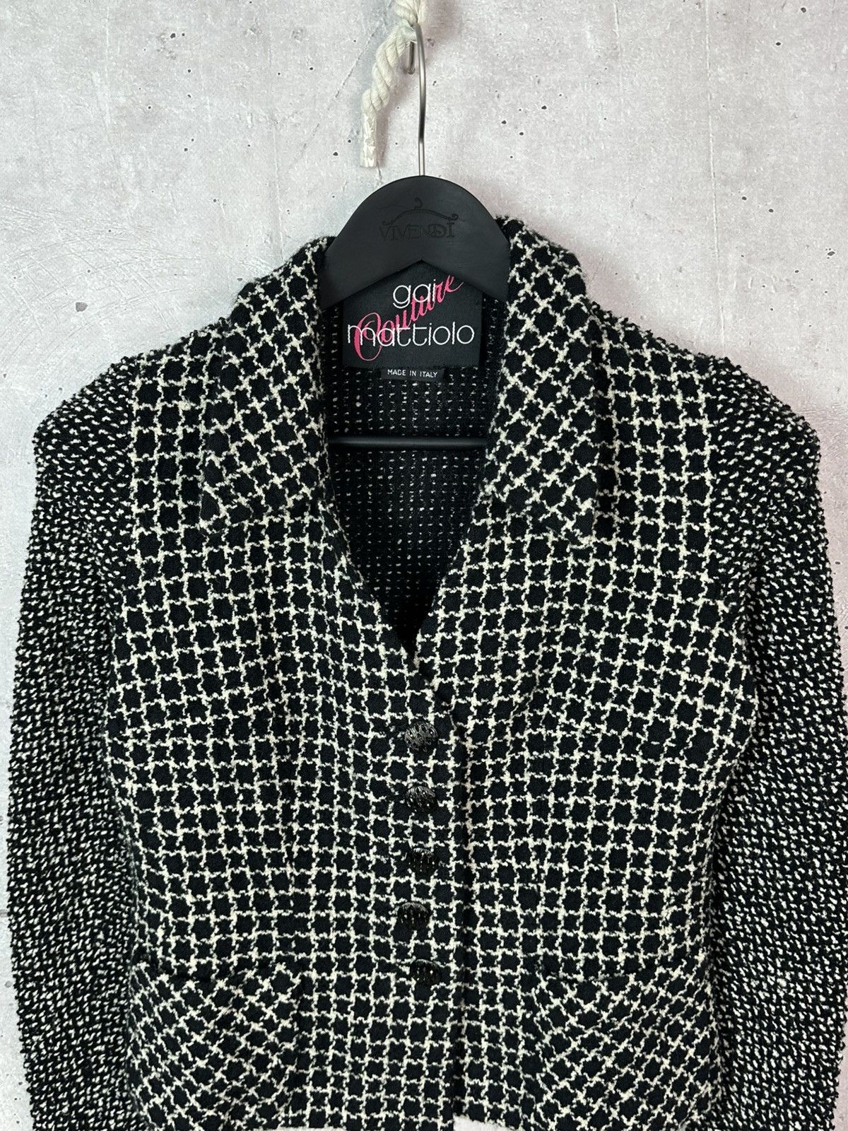Other Gai Mattiolo Couture Made in Italy Wool Tweed Blazer Jacket Size M / US 6-8 / IT 42-44 - 2 Thumbnail