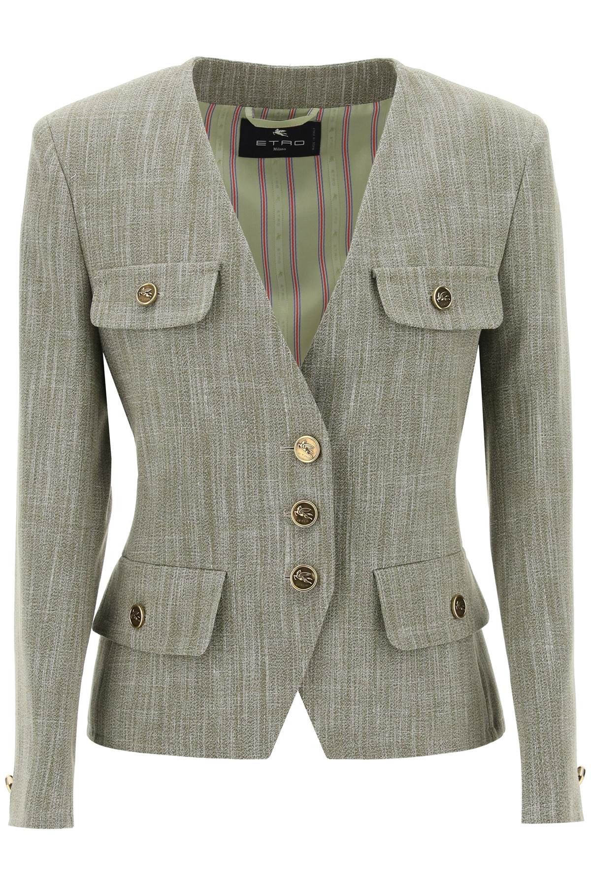 ETRO Fitted Jacket With Padded Shoulders