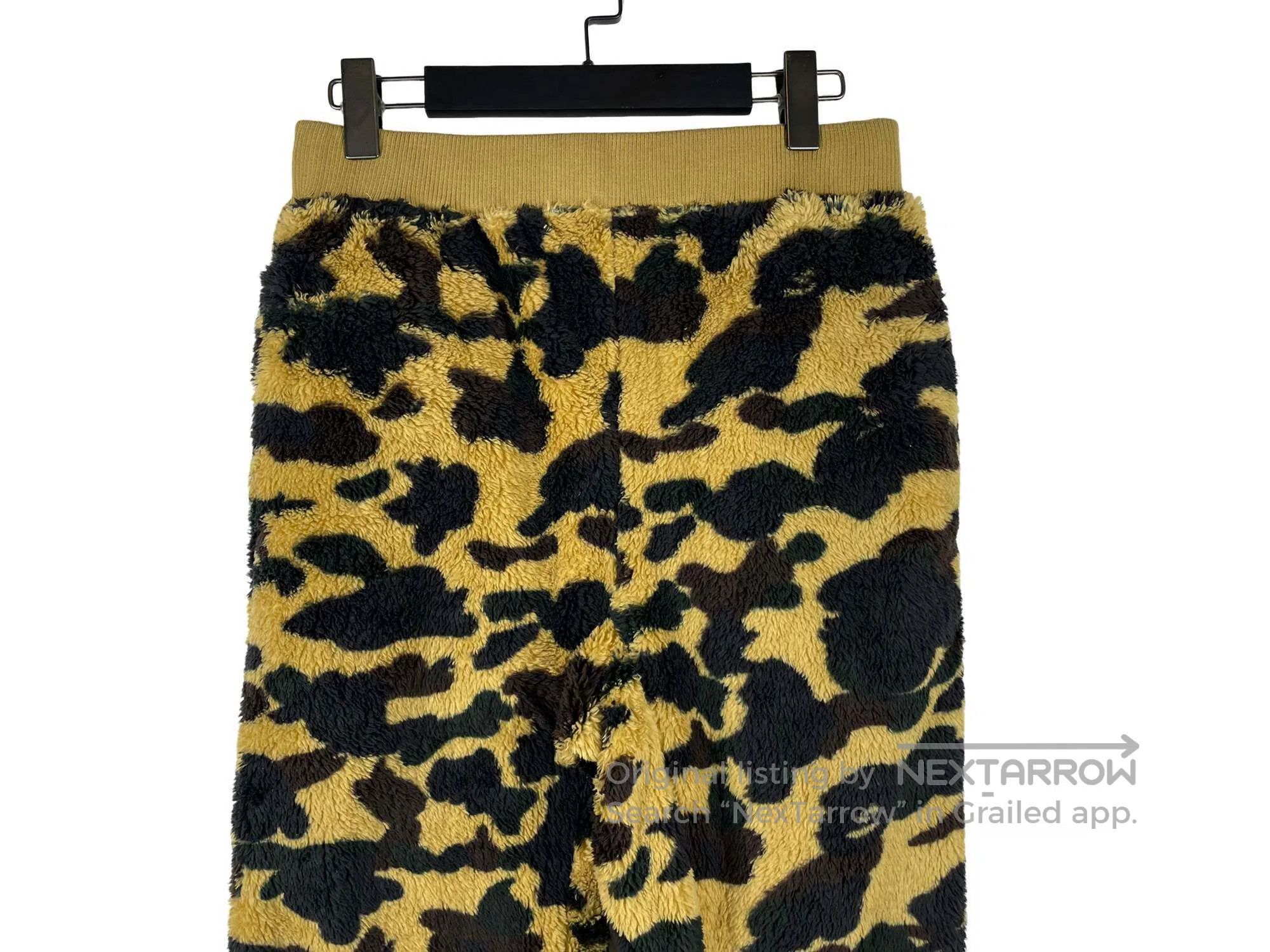 Bape Bape size S Yellow Camo Fleece Sweatpants Size US 27 - 3 Thumbnail