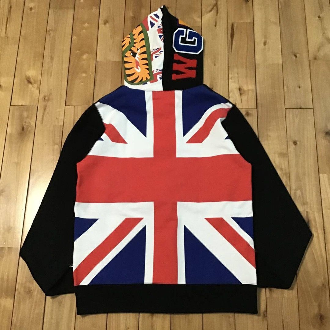 Bape 2017 BAPE UK Union Jack Shark full zip hoodie a bathing ape Size US XL / EU 56 / 4 - 3 Thumbnail