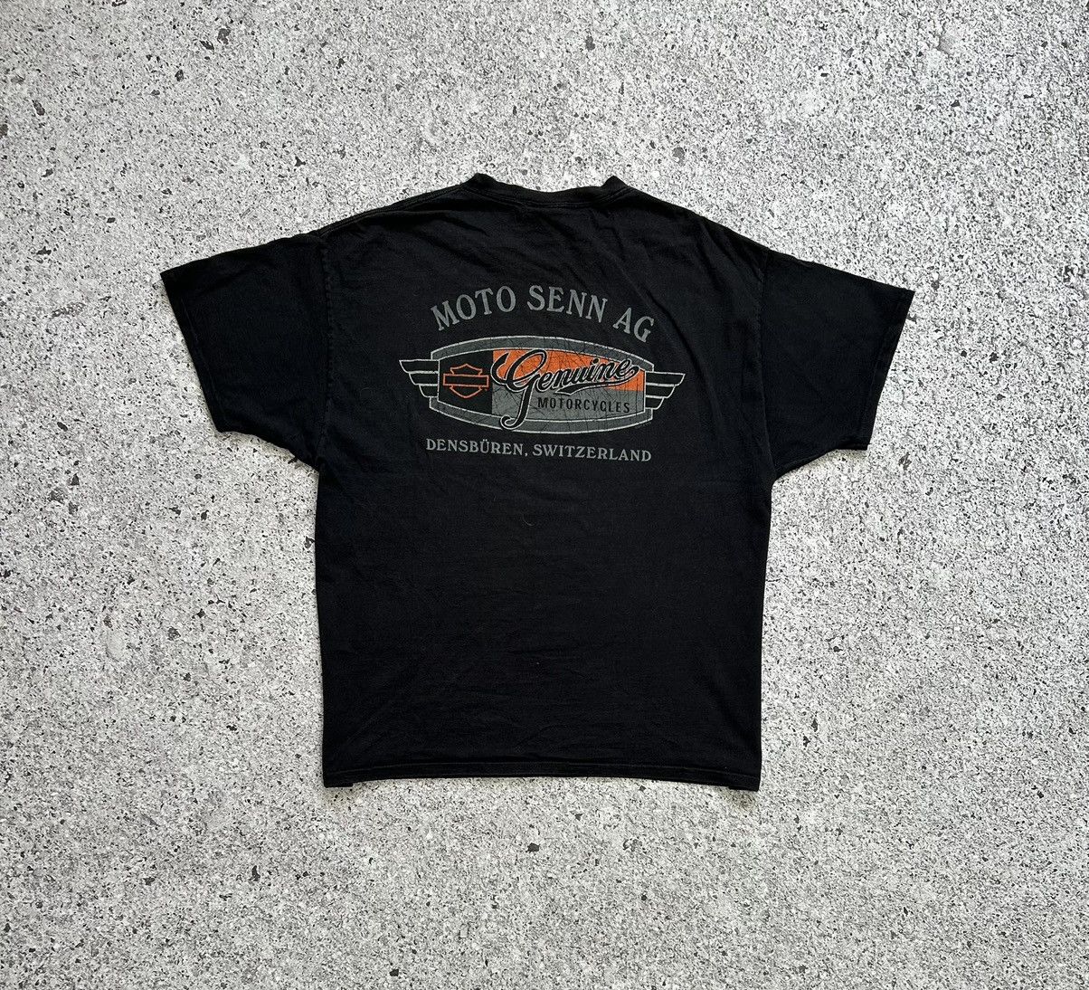 Band Tees × Harley Davidson × Vintage Vintage 2012 Harley Davidson Moto Senn AG Retro T-Shirt Size US XL / EU 56 / 4 - 6 Thumbnail