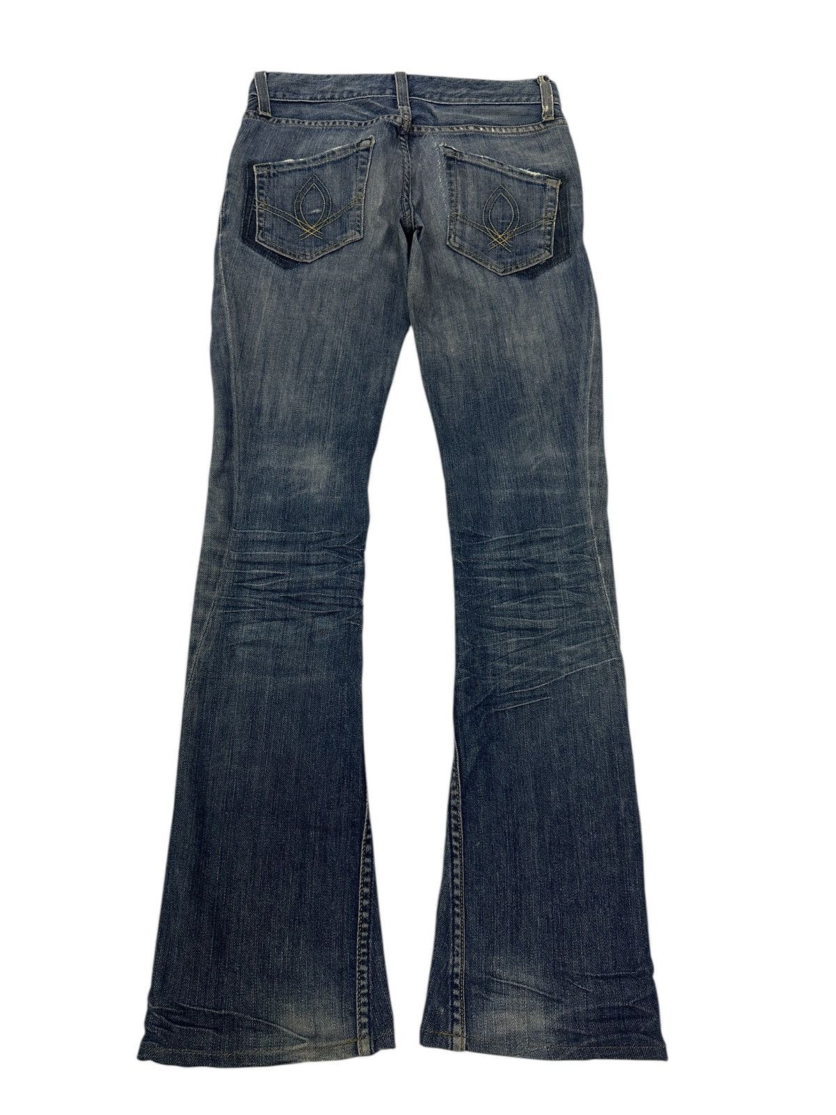 Ever × Japanese Brand × Vintage Vintage EVER Distressed Flare Jeans Slim Fits Size US 27 - 1 Thumbnail