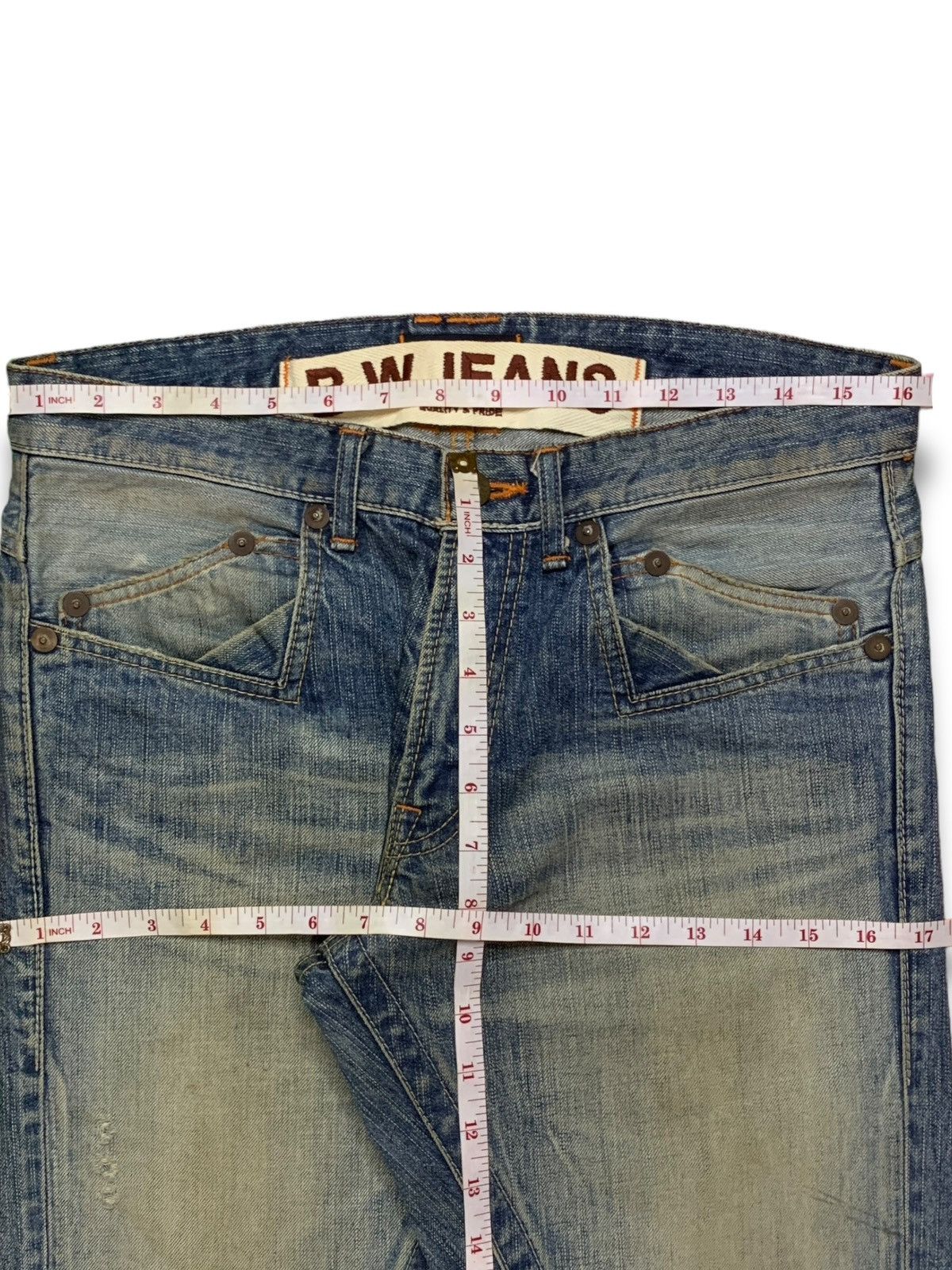 Japanese Brand Vintage Japanese Blue Way Rusty Wash Distressed Loose Jeans Size US 32 / EU 48 - 11 Thumbnail