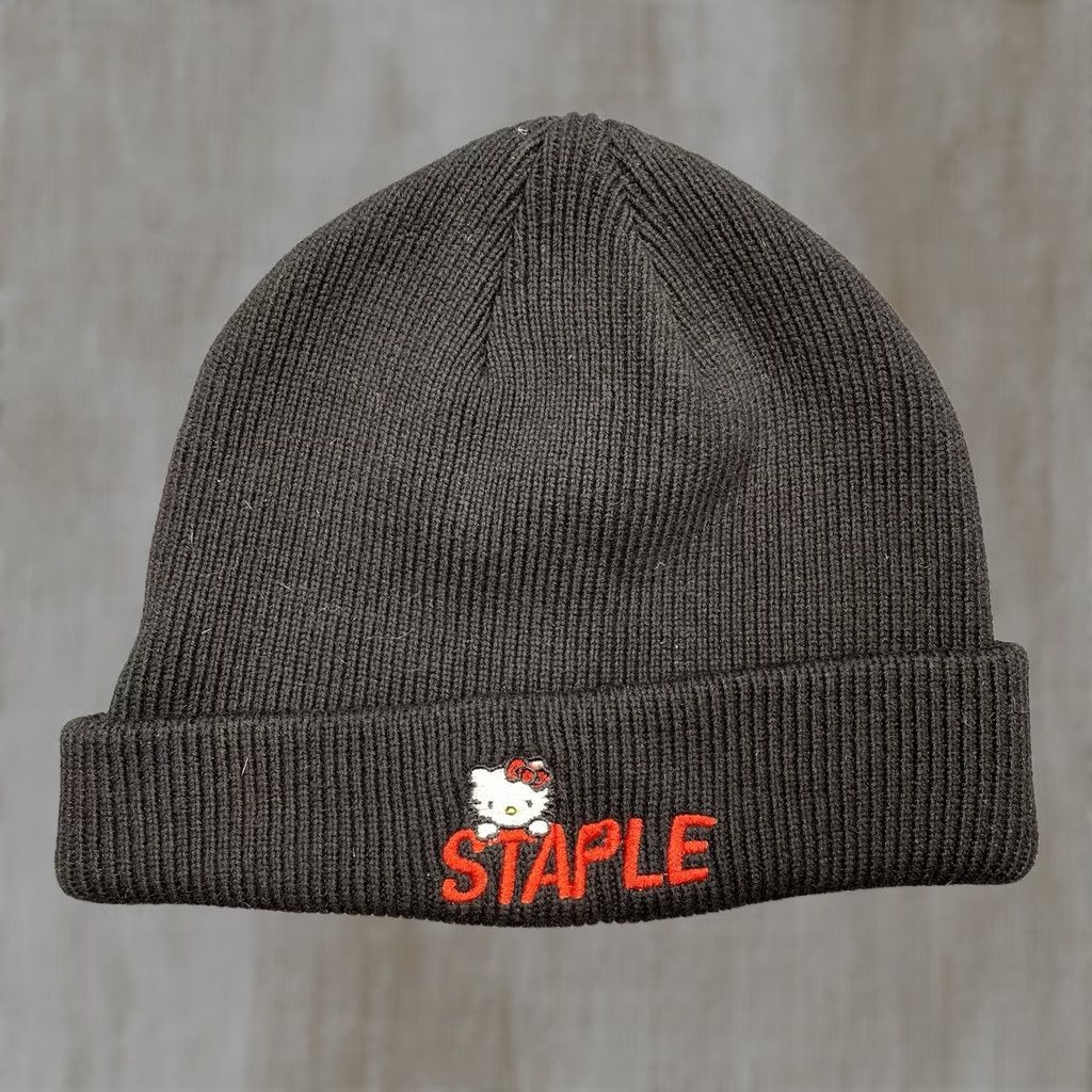 Vintage Pigeon Beanie Unisex Adults One Size Black Cotton Embroidered Hello Kitty 2020 Streetwear Size ONE SIZE - 1 Thumbnail