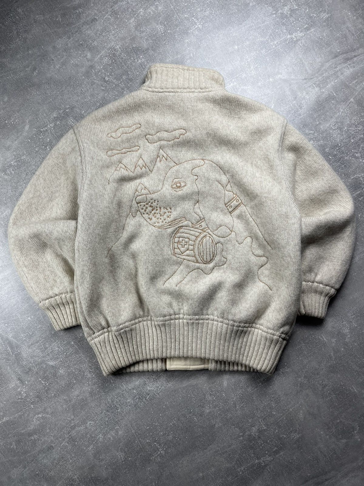 Iceberg ICEBERG × JC de Castelbajac Vintage 90s Wool Bomber Jacket Size US L / EU 52-54 / 3 - 8 Thumbnail