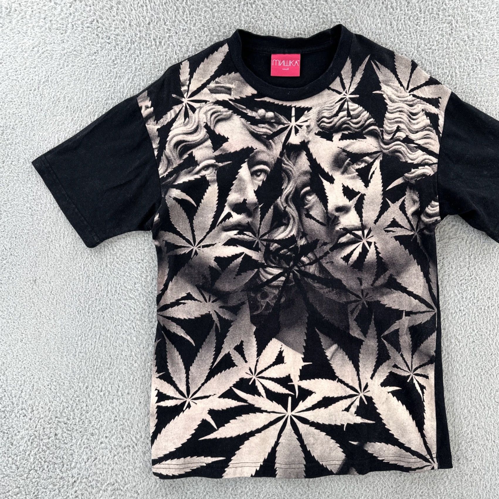 Vintage MNWKA Mishka NYC Men’s T-Shirt Black Graphic Print Cannabis Art Crew Neck Short Sleeve Size S Mens Size US S / EU 44-46 / 1 - 3 Thumbnail