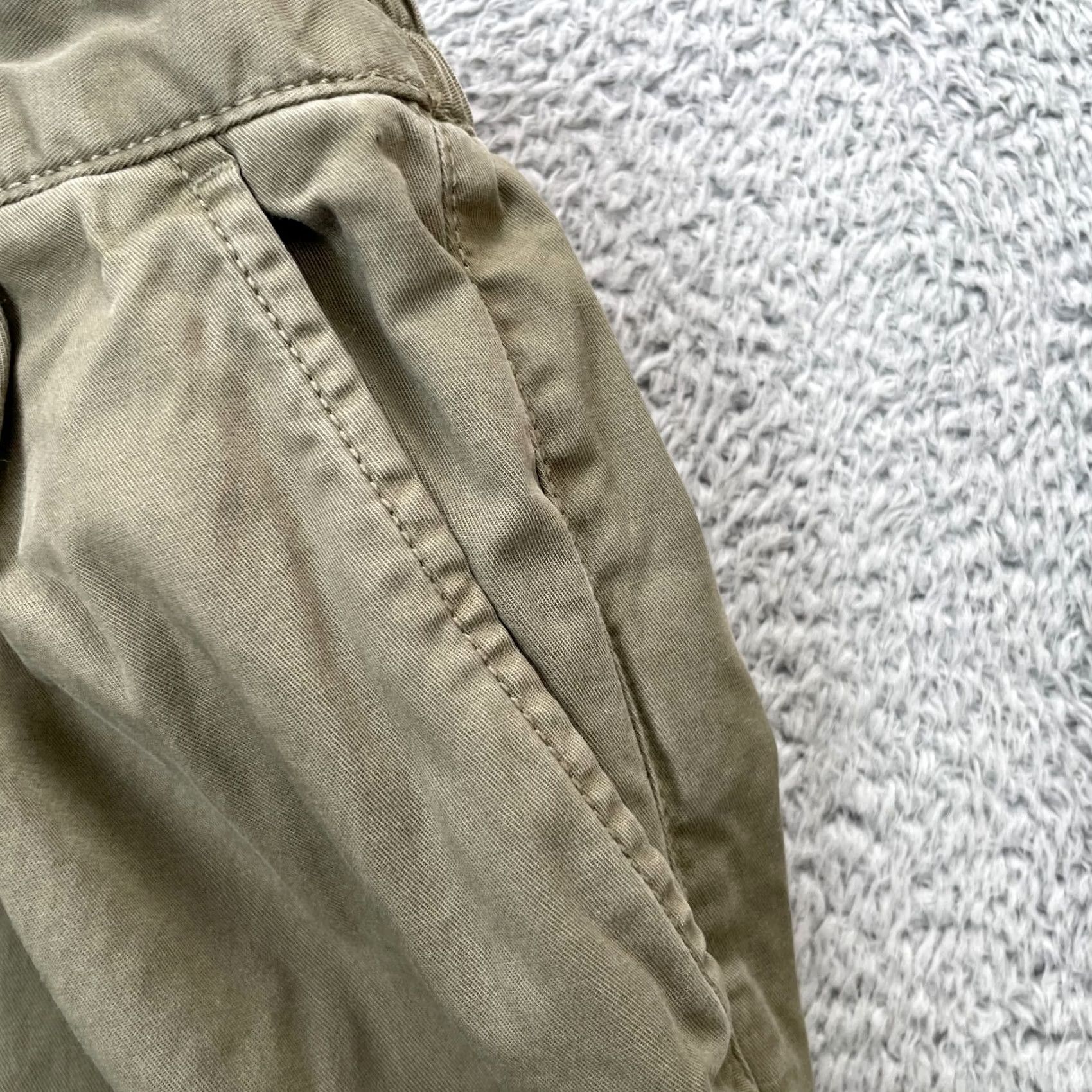 Gap Gap Pants Womens 4 Beige Dress Cotton Stretch Pleated Tapered Leg Elastic Waist Size 27" / US 4 / IT 40 - 6 Thumbnail