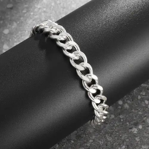 Other Vintage Silver Chain Bracelet Size ONE SIZE - 4 Thumbnail