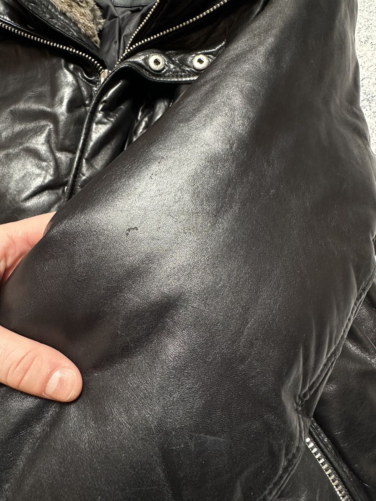 Mackage Mackage Glen Leather Bomber With Hooded Bib And Fur Trim Size US M / EU 48-50 / 2 - 7 Thumbnail