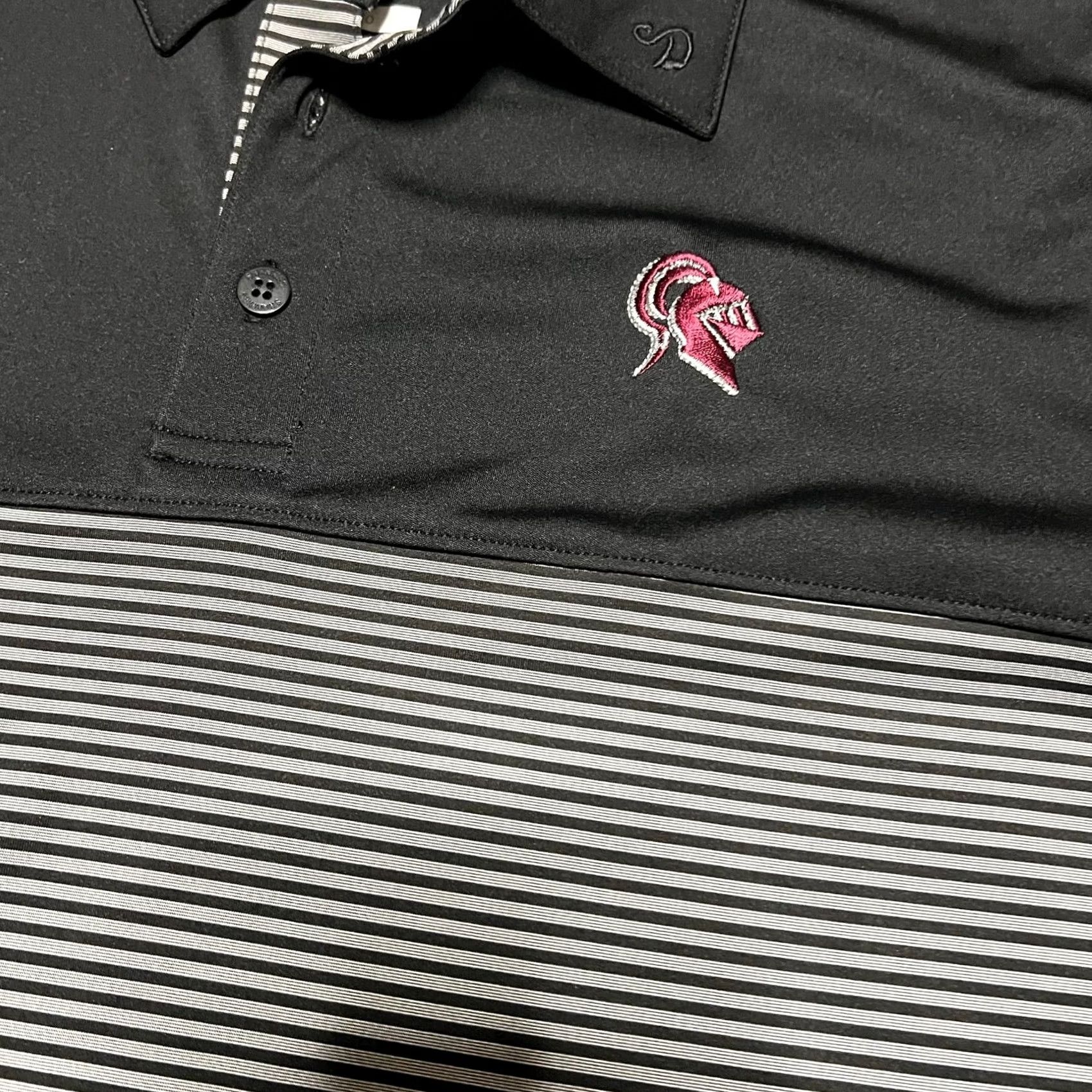 Vintage Swannies Polo Shirt Mens Medium Black Striped Performance Golf Shirt Mens M Black Gray Swannies Polo Shirt Size US M / EU 48-50 / 2 - 2 Thumbnail