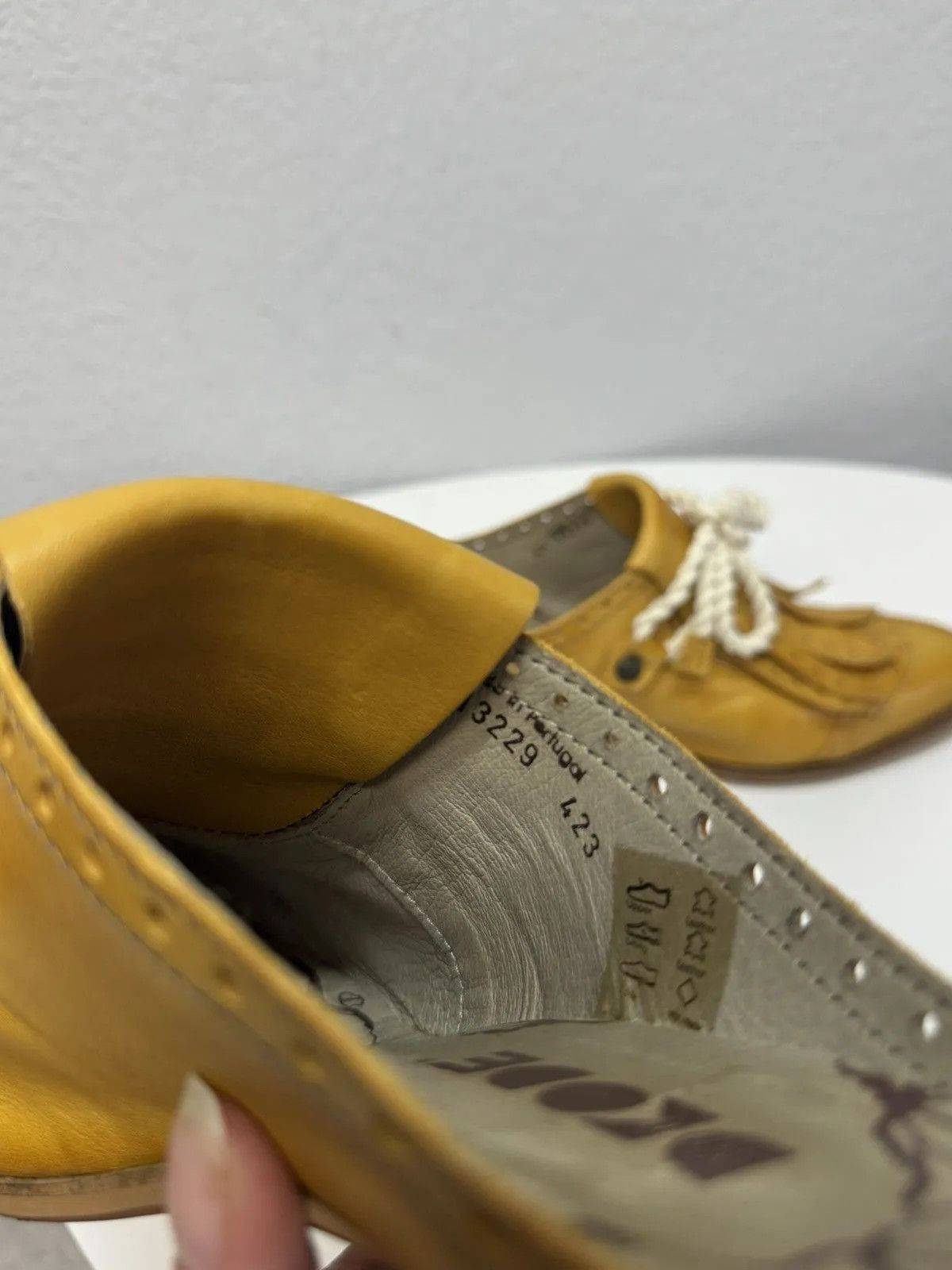 Other Vintage Ankle Leather Boots Sandals Yellow Prada Style Opium Size US 8 / EU 41 - 13 Thumbnail