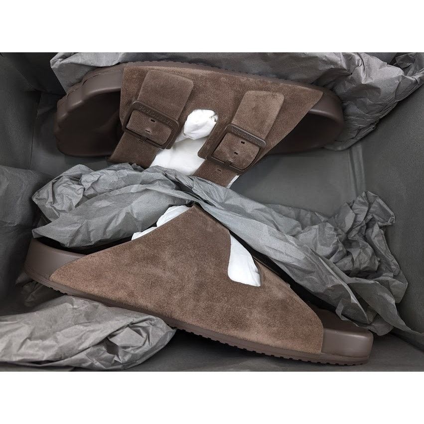 Balenciaga o1rshd1 Q:3 / Sunday Suede Sandals in Cold Brown Size US 10 / EU 43 - 12 Thumbnail