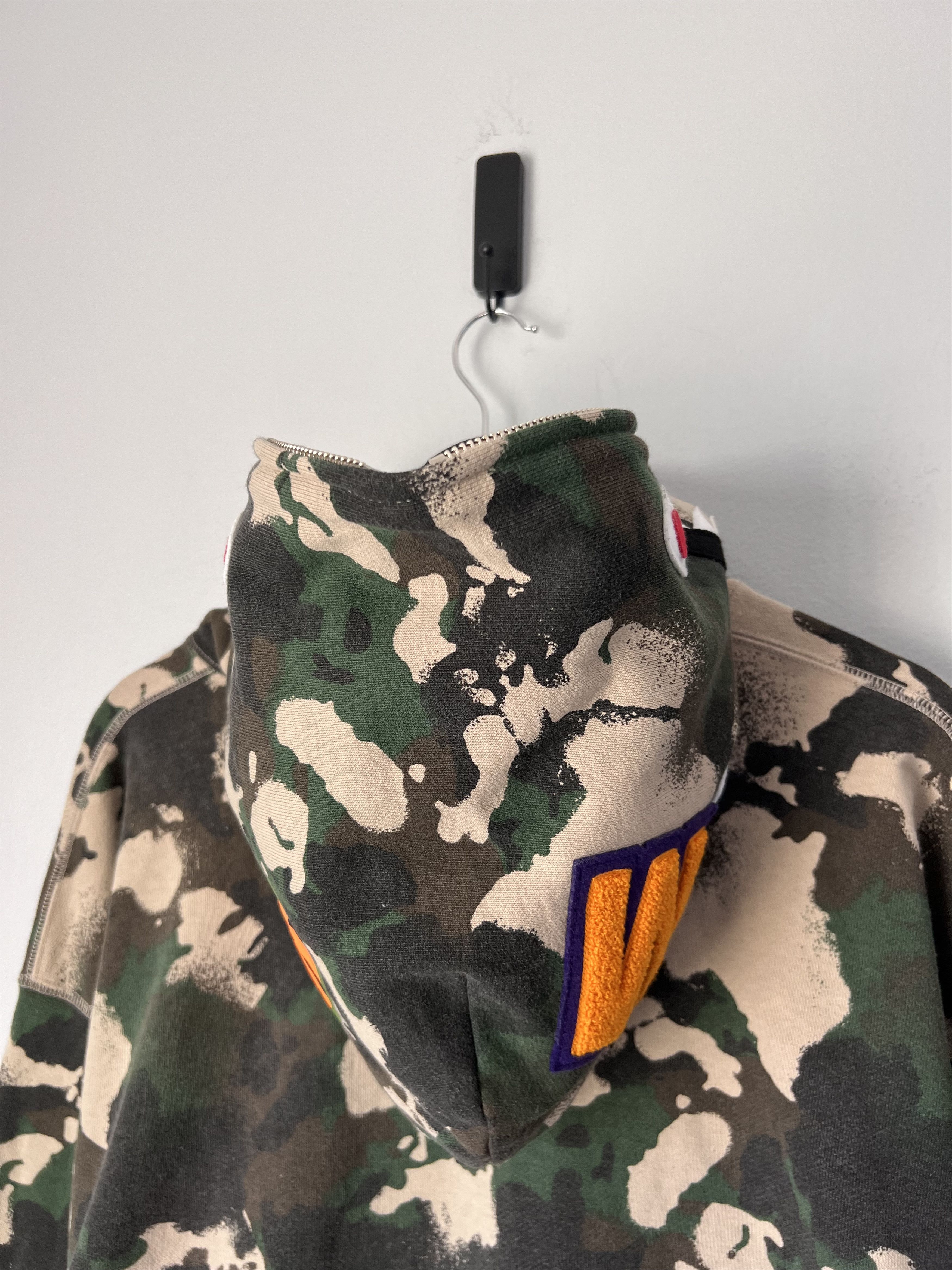Bape Bape Map Camo Full Zip Shark Hoodie Size US L / EU 52-54 / 3 - 7 Thumbnail