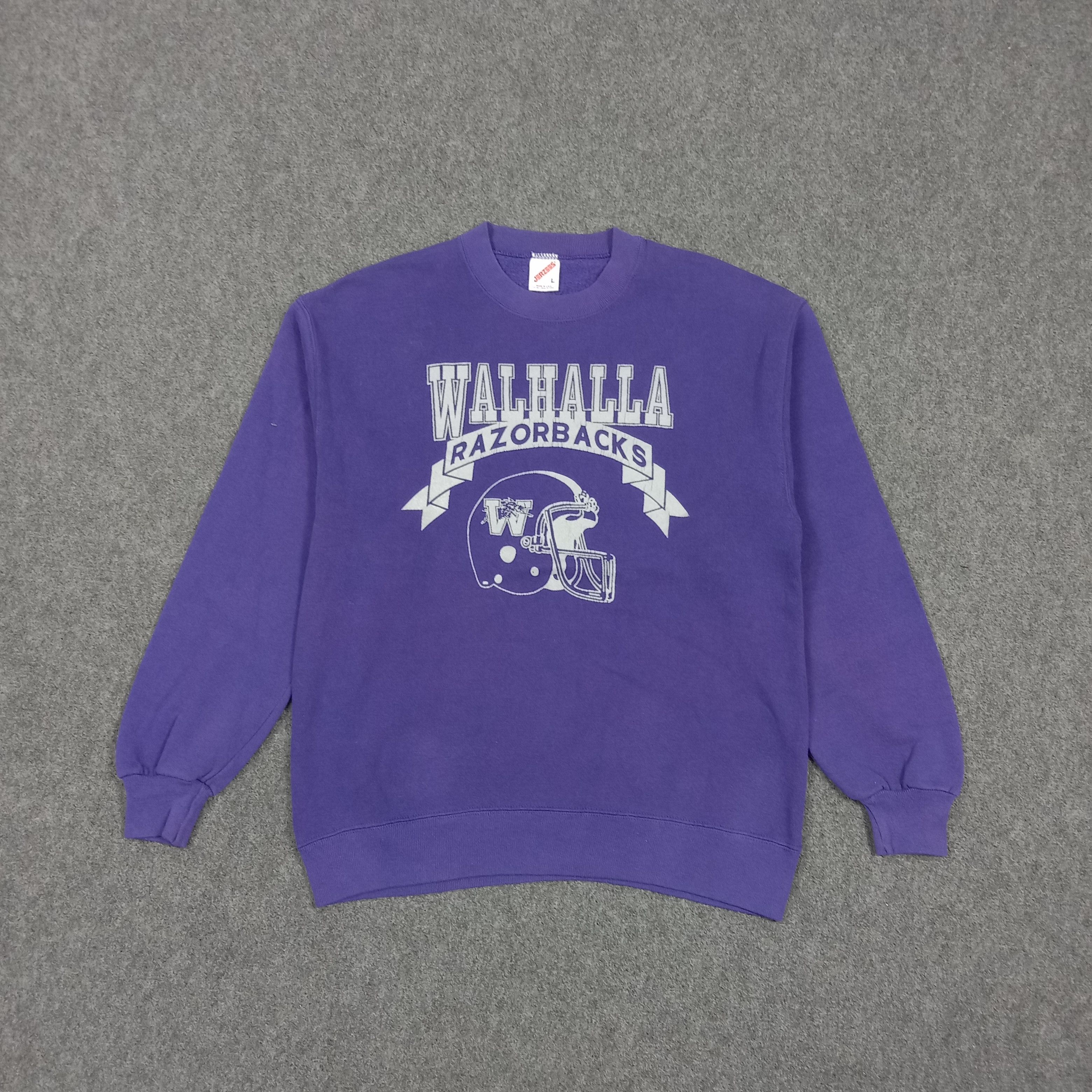 Vintage 90's Walhalla Razorbacks Football Team Sweatshirt C286N27 Size US M / EU 48-50 / 2 - 1 Thumbnail