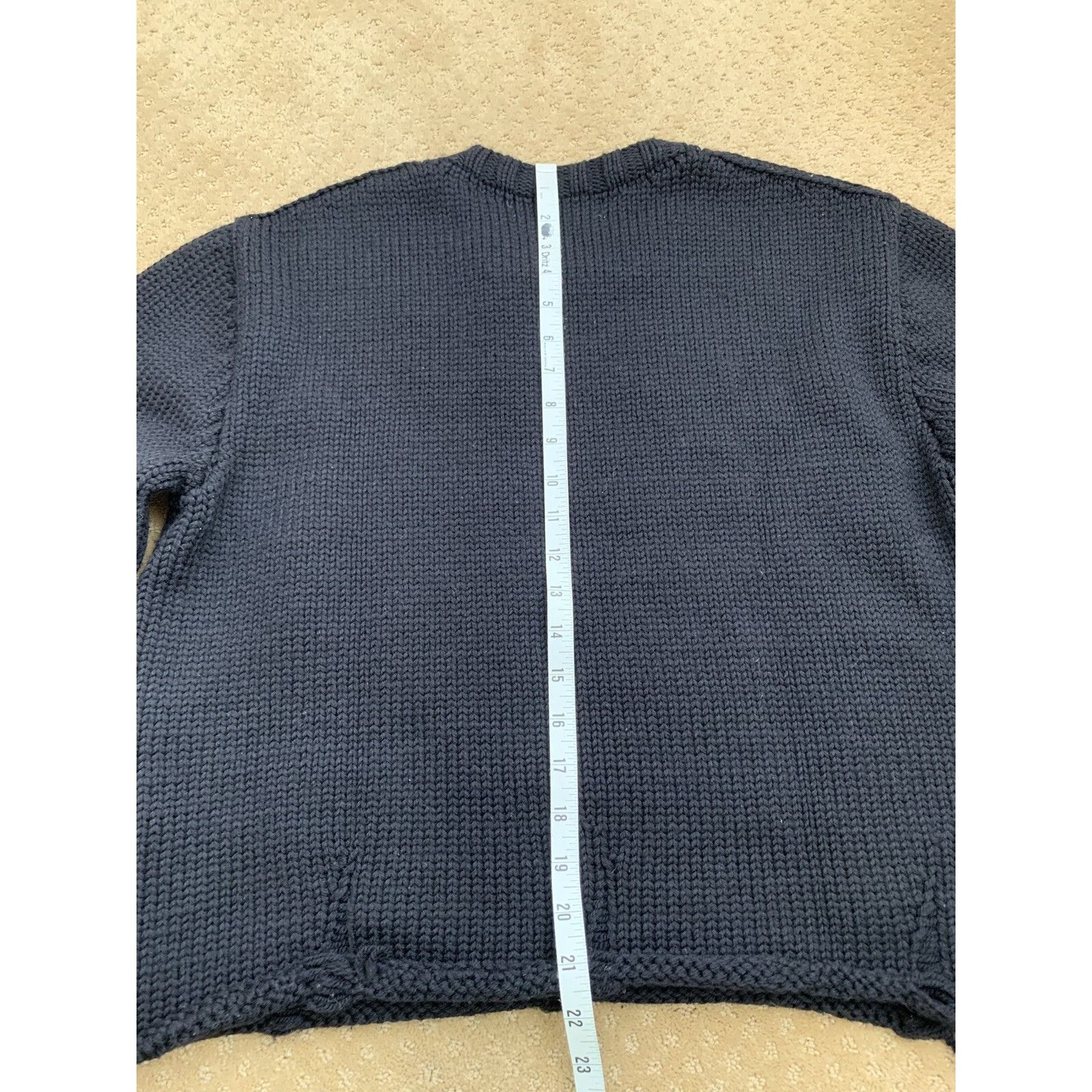 Rhude RHUDE Cropped Baggy Distressed Wool Sweater Hand Knitted Wol Size US S / EU 44-46 / 1 - 8 Thumbnail
