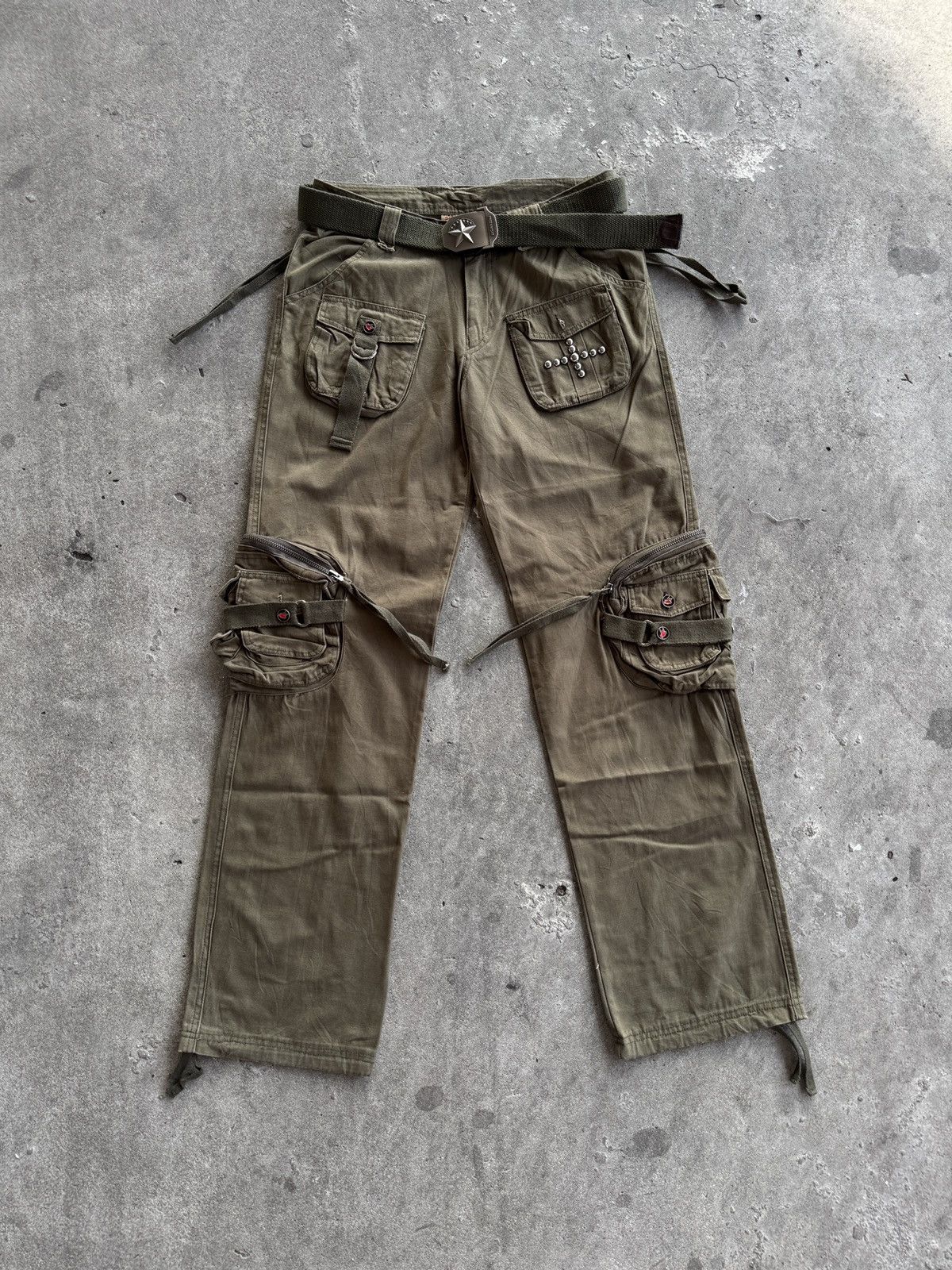 Other Japanese Free Knight Cargo Pants GOA Style Size US 29 - 2 Thumbnail