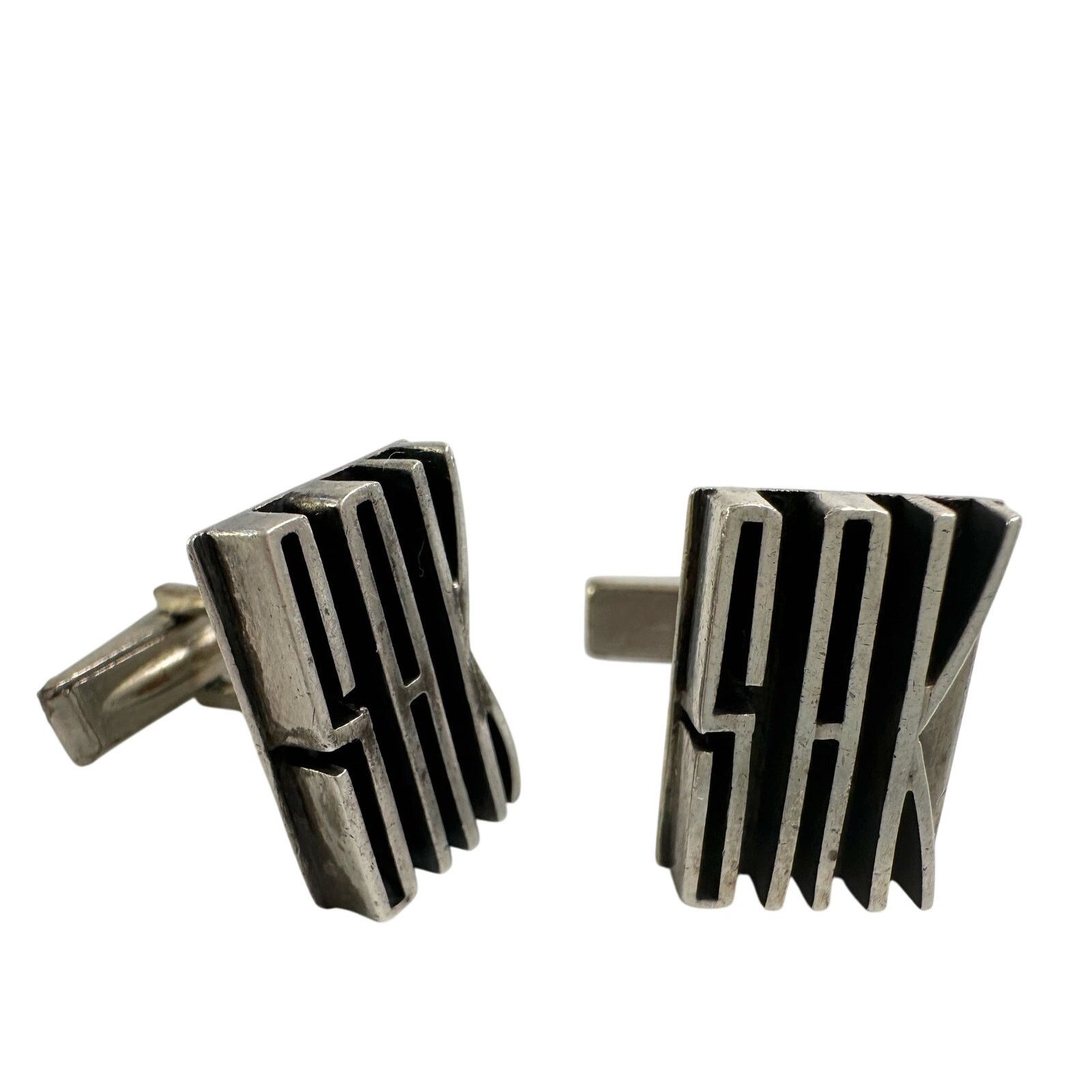 Other Sterling Silver Cufflinks - Modernist (mid-century) "SAK" Size ONE SIZE - 6 Thumbnail
