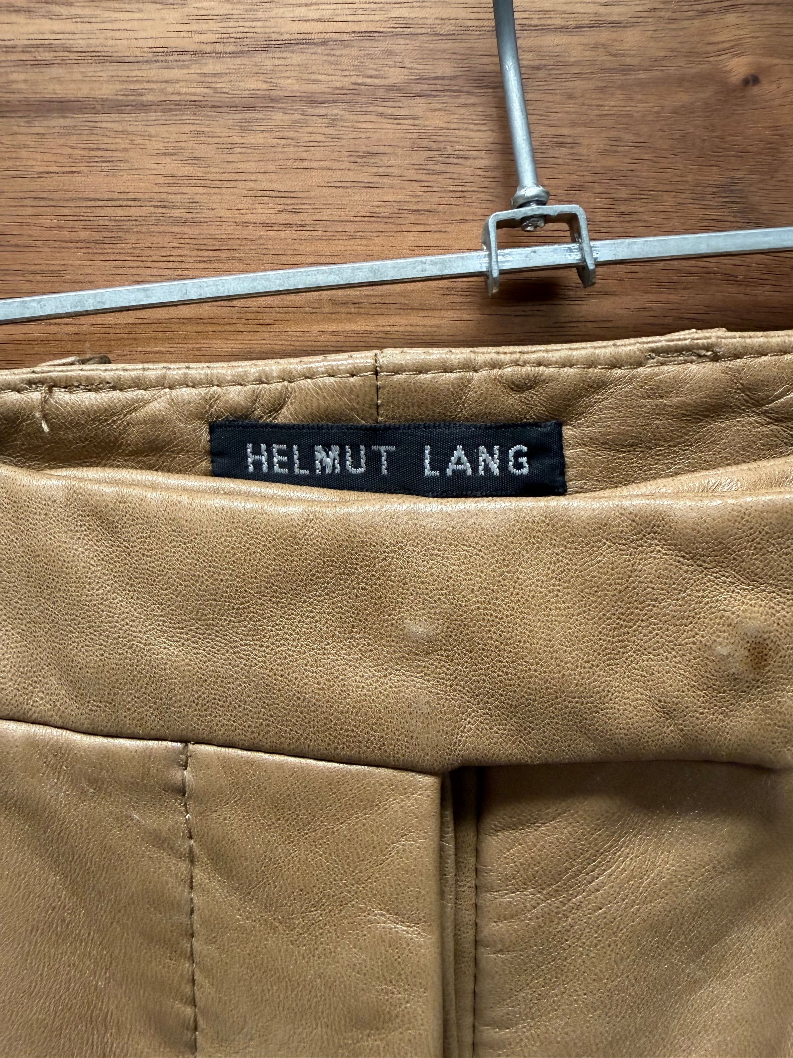 Helmut Lang Vintage Helmut Lang ‘Caramel Brown’ Lambskin Leather Pants Size US 30 / EU 46 - 3 Thumbnail