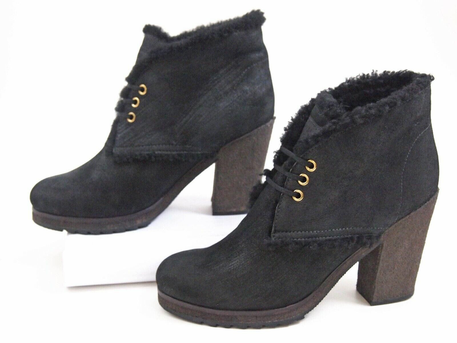 Prada Prada Fur Trimmed High Heel Booties Black Suede US 7 EU 37 Size US 7 / IT 37 - 4 Thumbnail