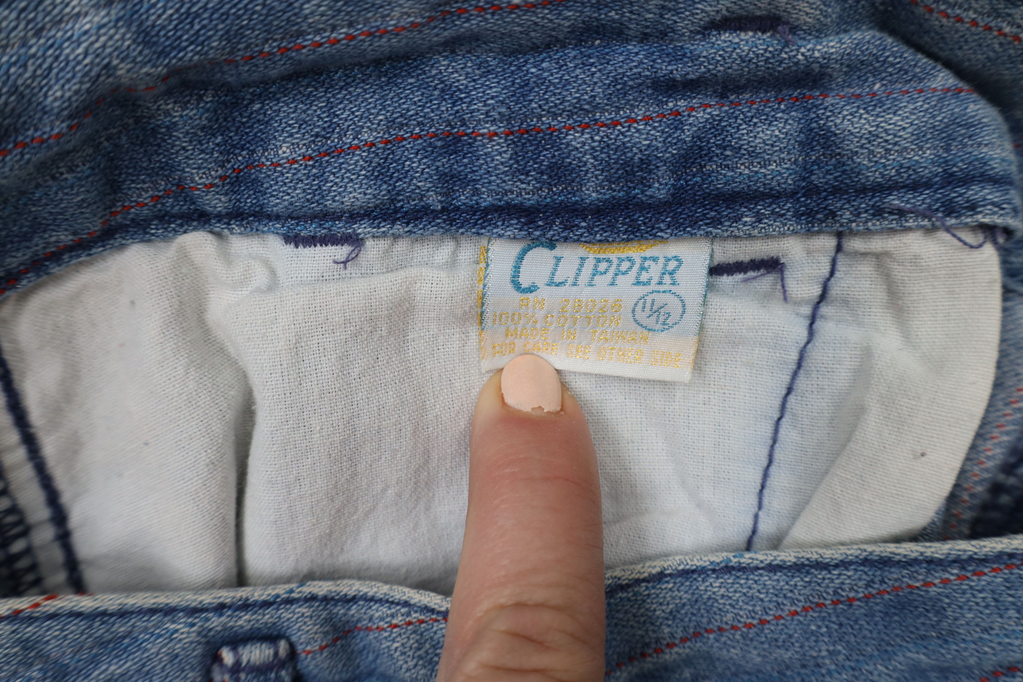 Vintage Vintage 90s Streetwear Distressed Pinstriped Denim Mom Jeans Size 34" / US 12 / IT 48 - 9 Thumbnail