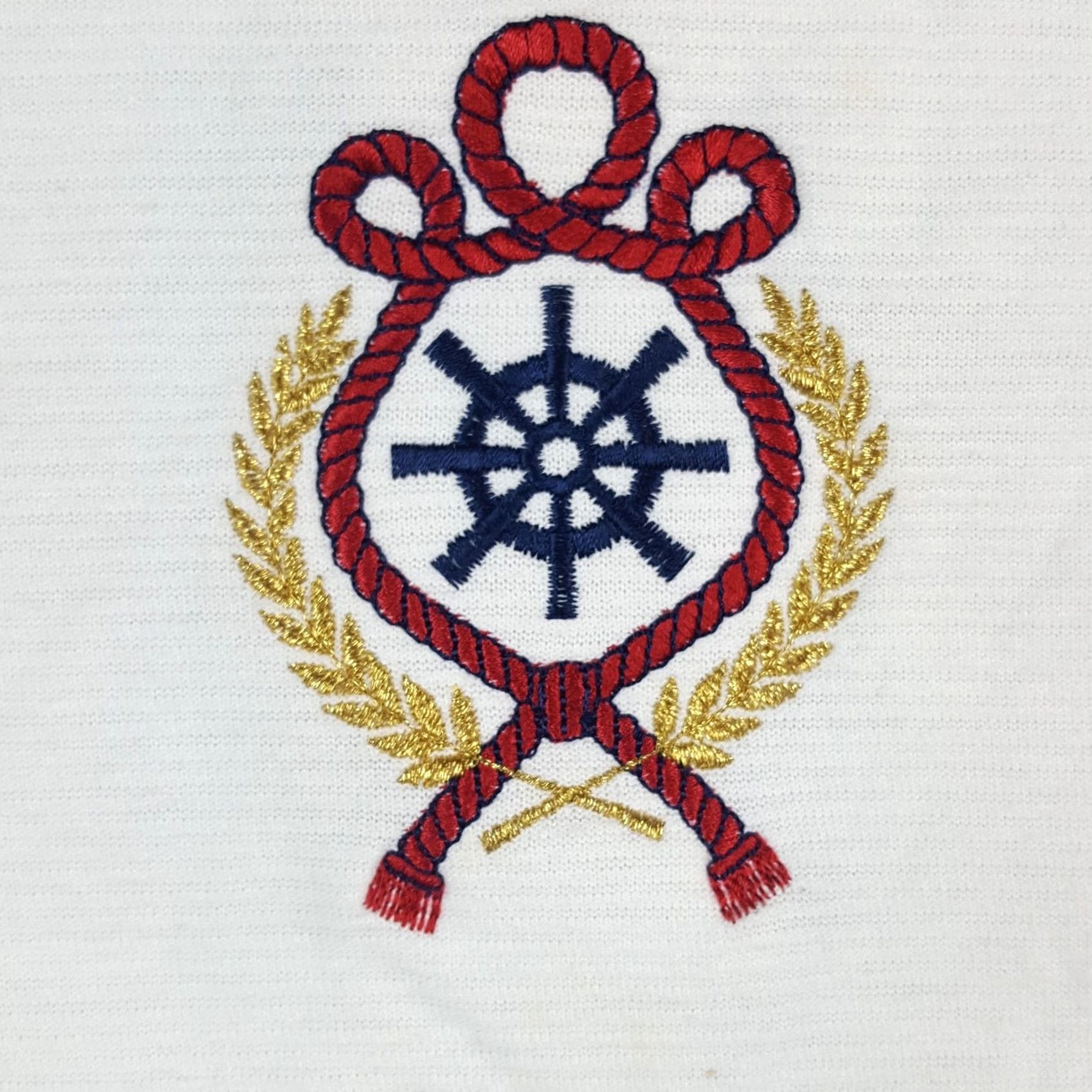 Vintage VINTAGE 90s Nautical Boat Women's Size M T-Shirt Top Short Sleeve Crew Neck Cotton Embroidered White Beach Shirt Mens? No Size M / US 6-8 / IT 42-44 - 4 Thumbnail