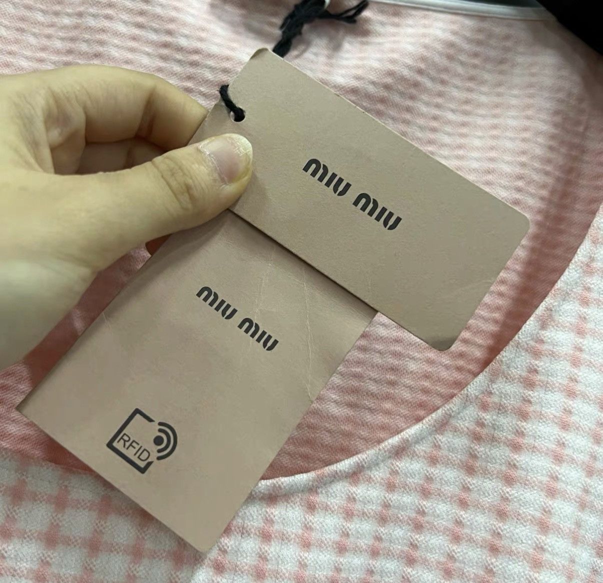 Miu Miu Miu Miu Pink Plaid Short Sleeve J41 Size M / US 6-8 / IT 42-44 - 3 Thumbnail