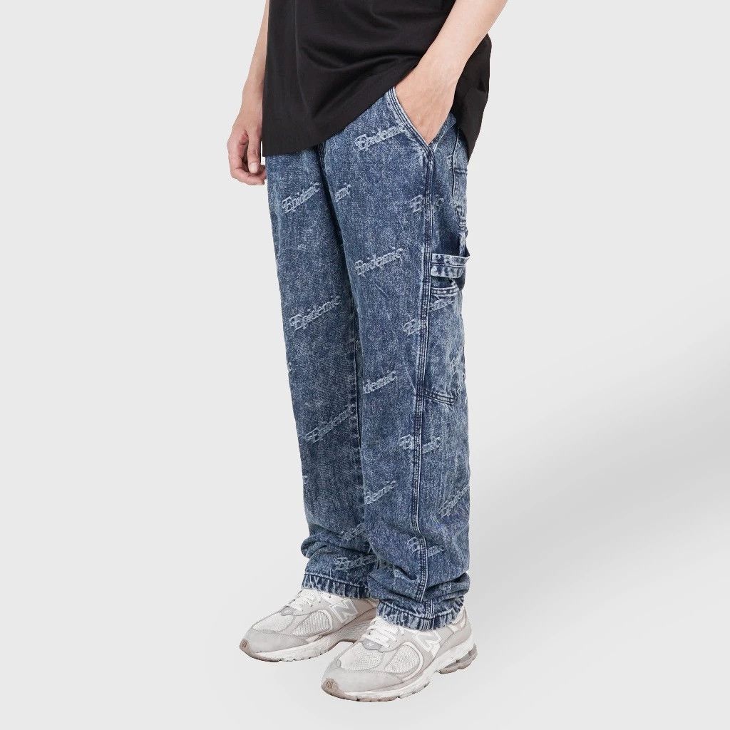 Designer × Jean Epidemic Long Pants Firenze Denim Blue Wash Size US 34 / EU 50 - 6 Thumbnail